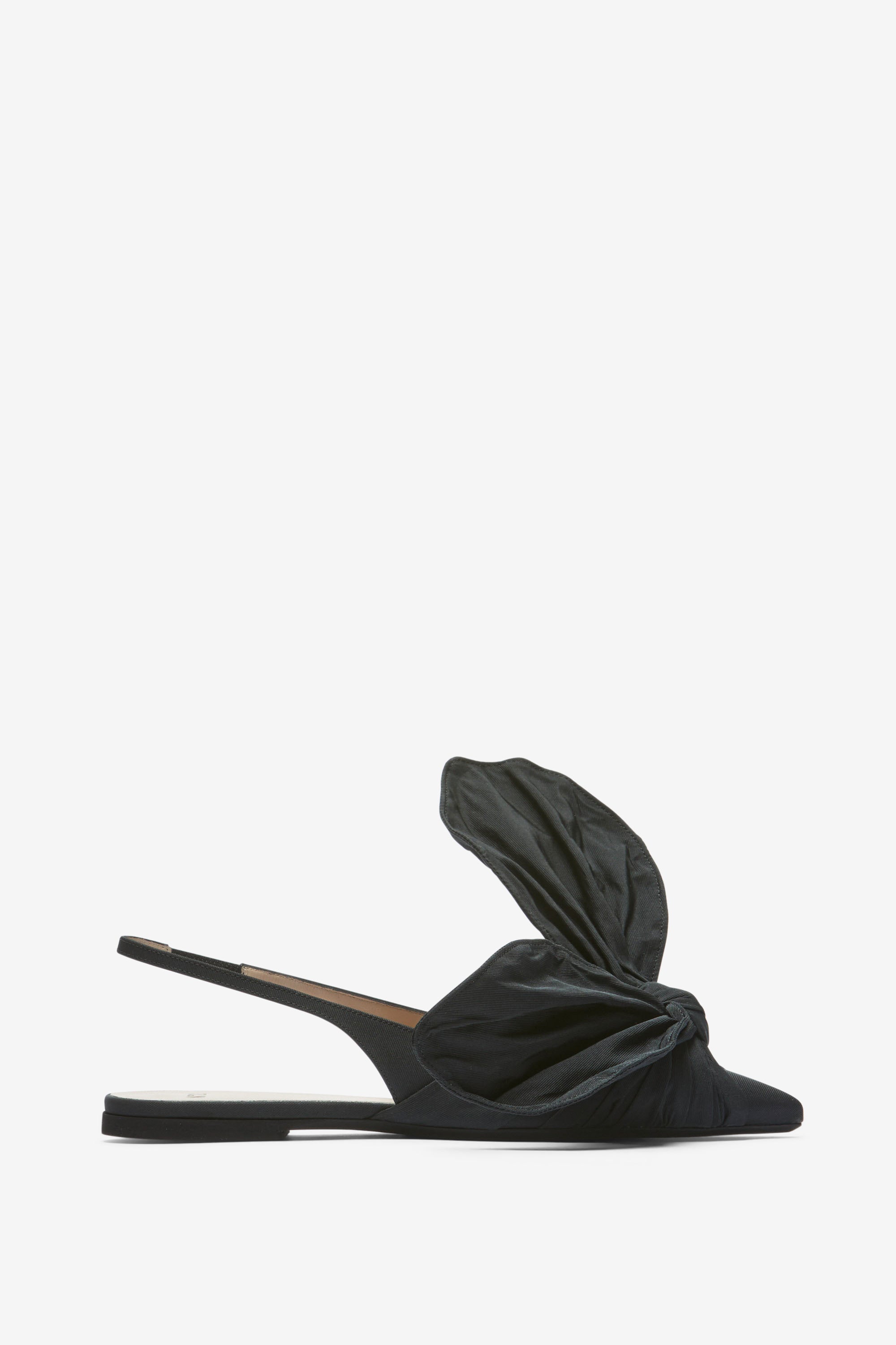 Bow-Detail Slingback Ballet Pumps