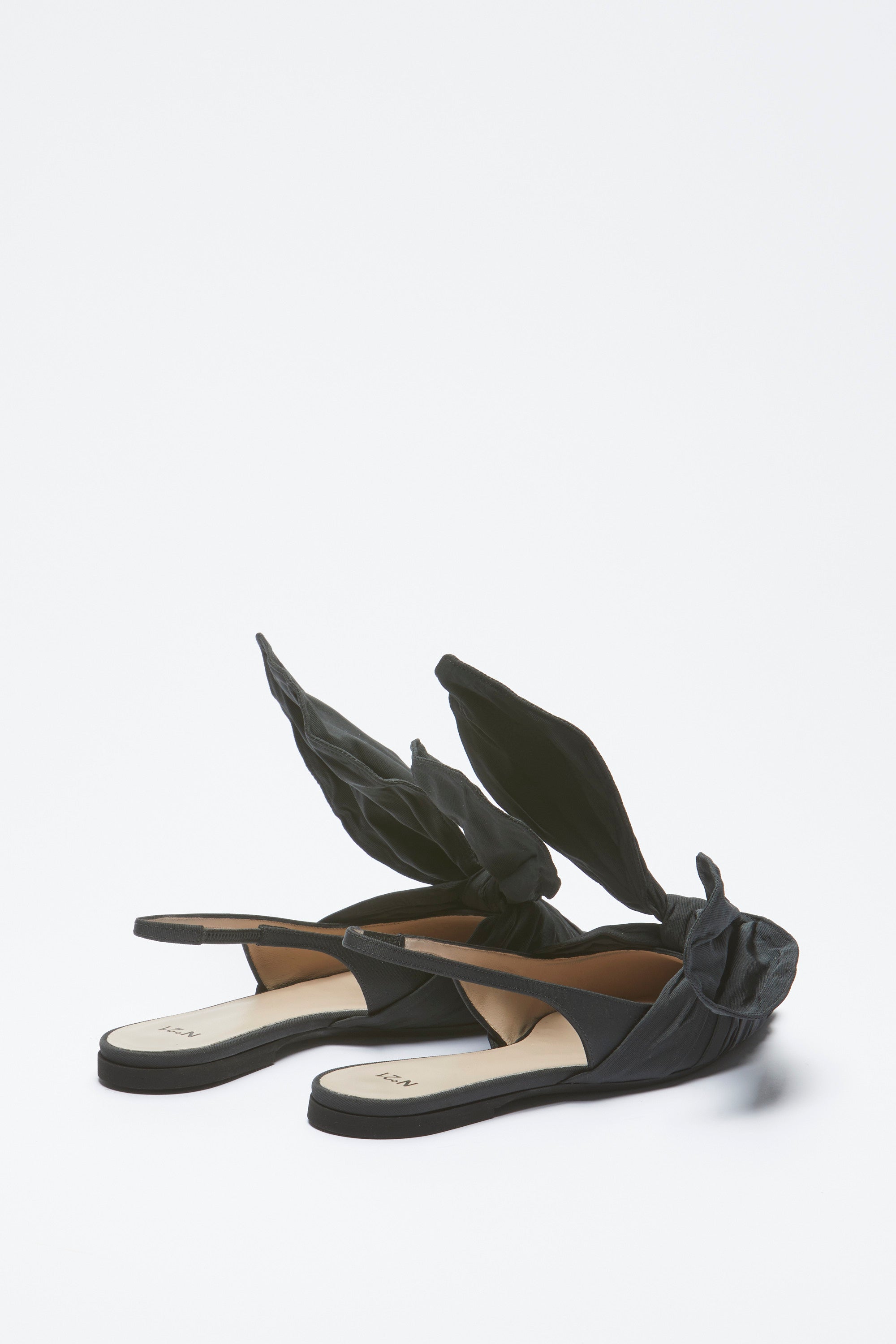 Bow-Detail Slingback Ballet Pumps