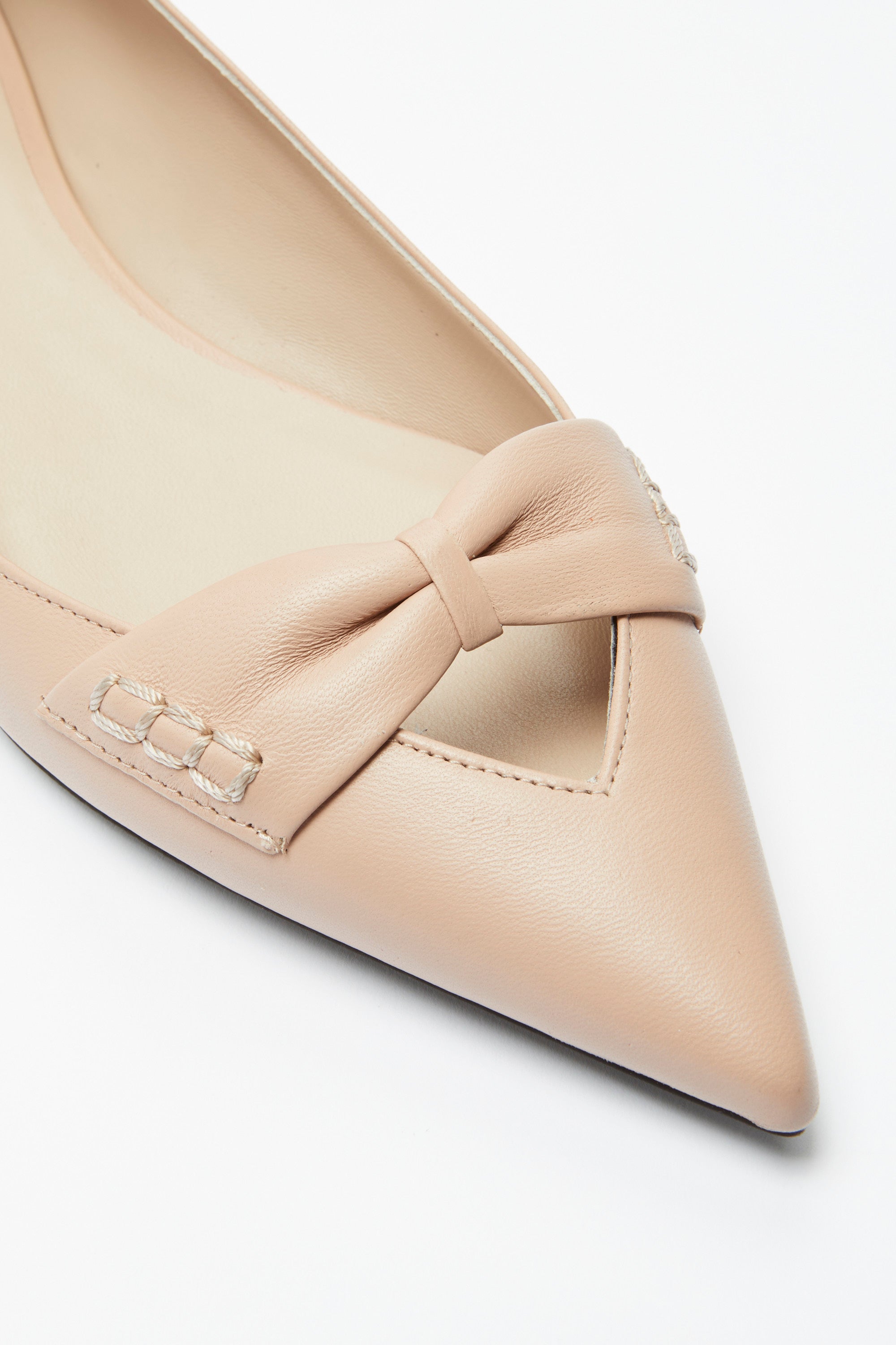 Bow-Embellished Ballet Pumps