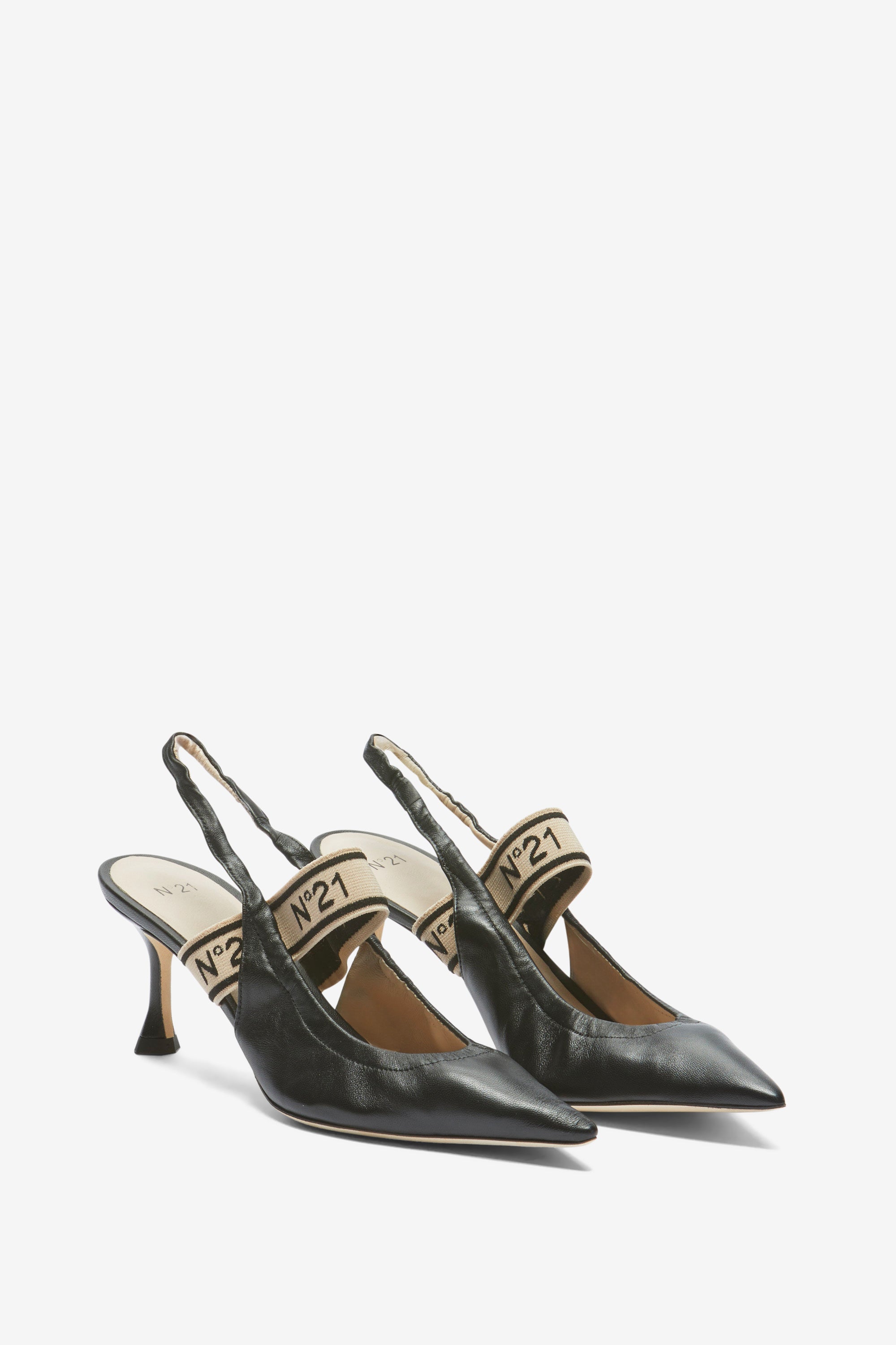 Leather Slingback Pumps