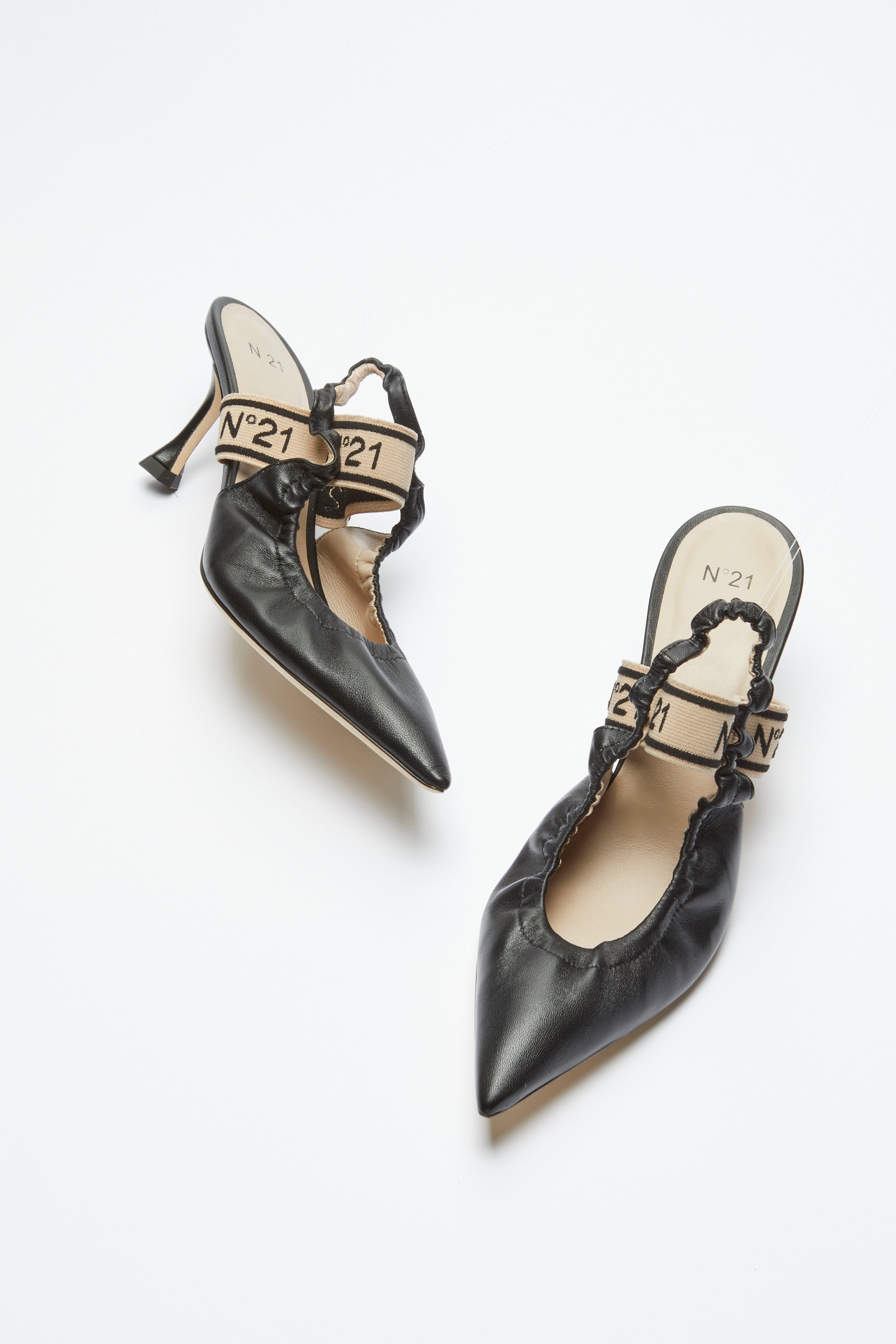 Leather Slingback Pumps