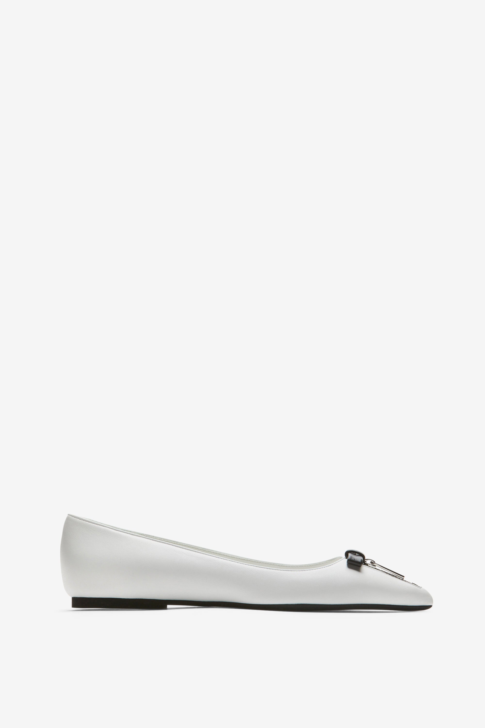 Zip-Detail Ballet Pumps