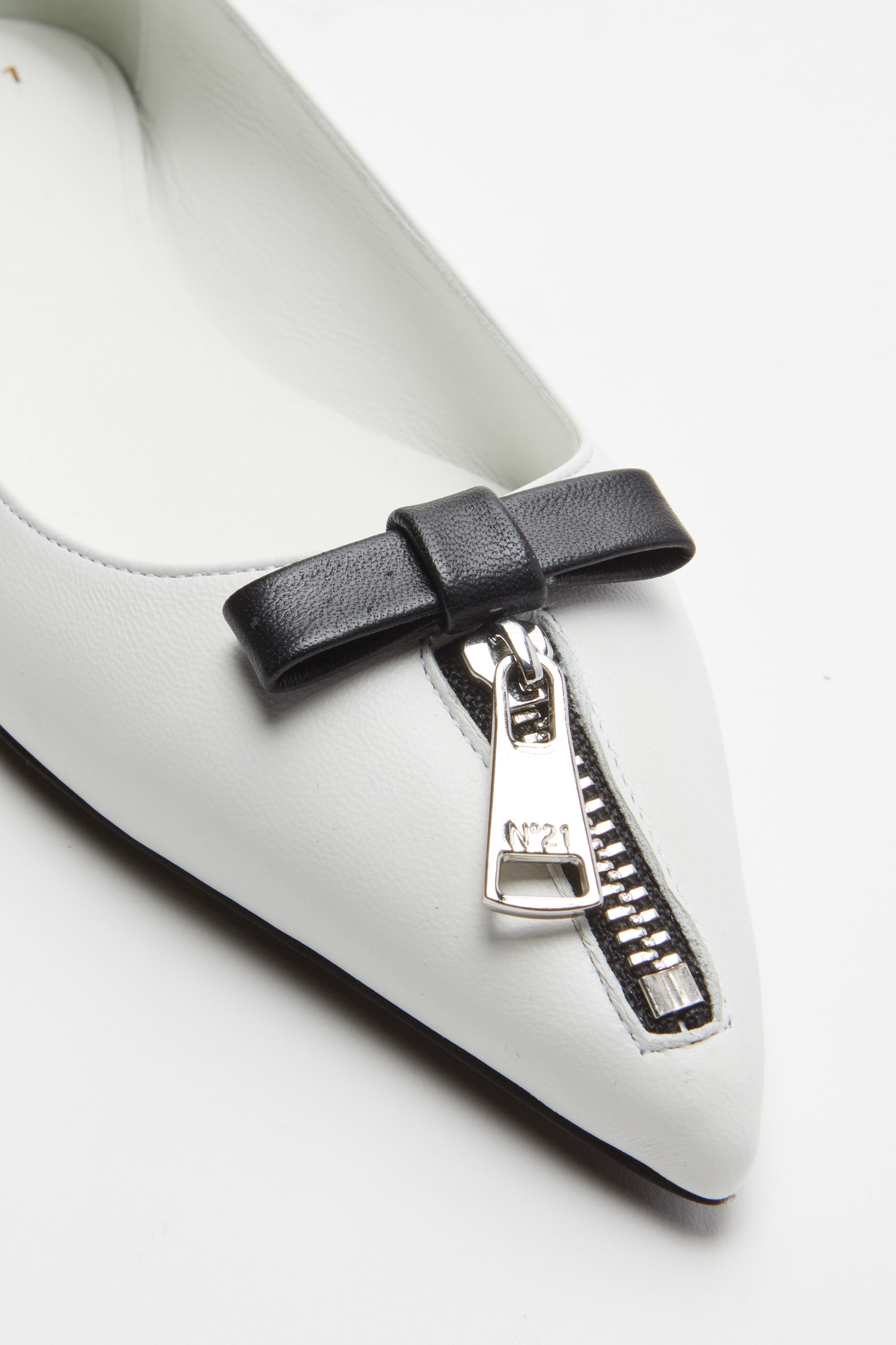 Zip-Detail Ballet Pumps