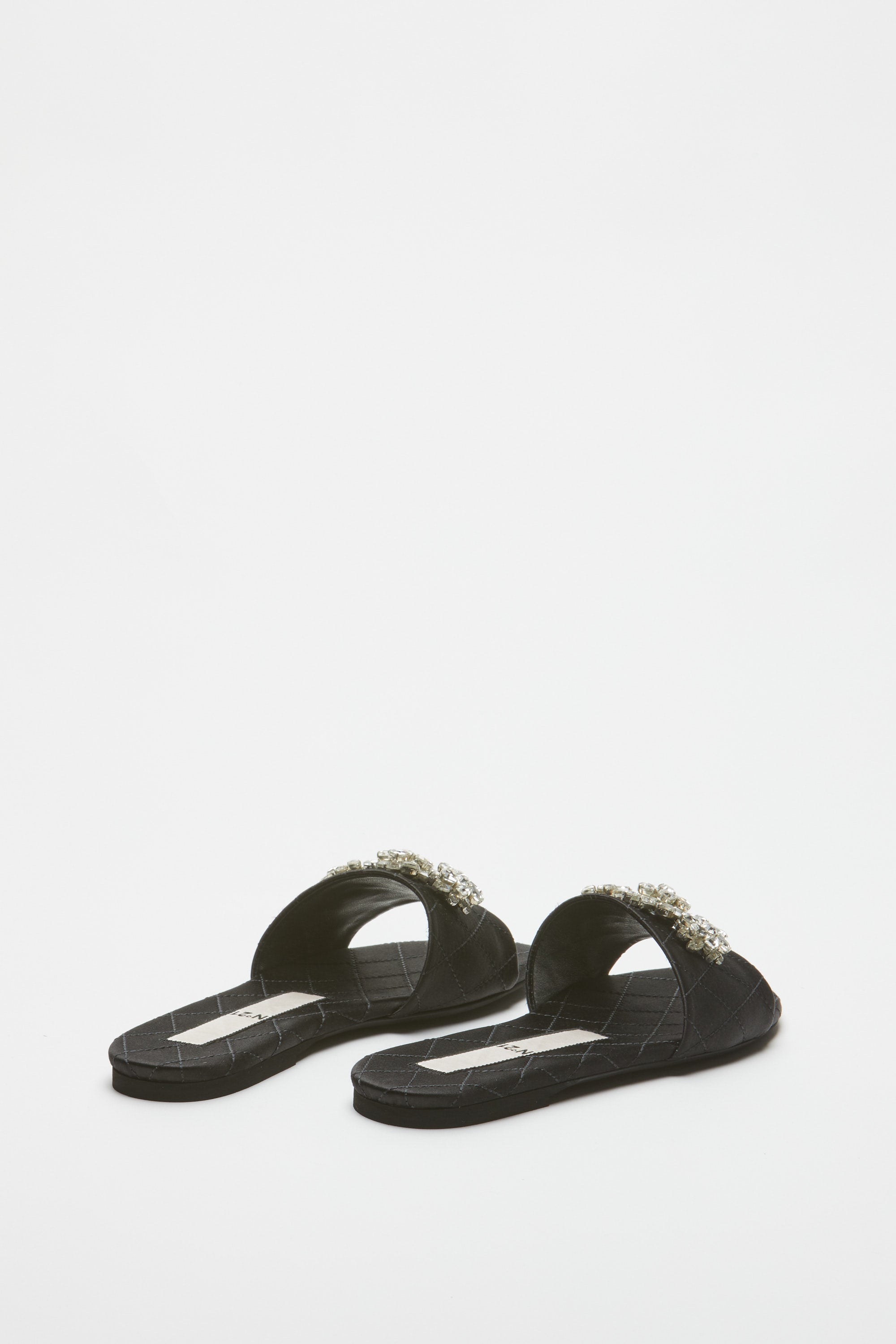 Crystal-Embellished Slide Sandals