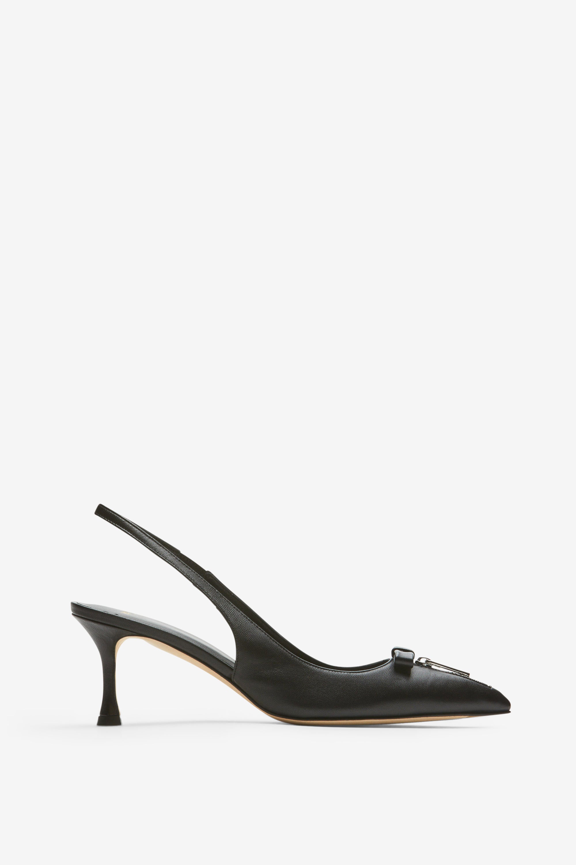 Zip-Detail Slingback Pumps