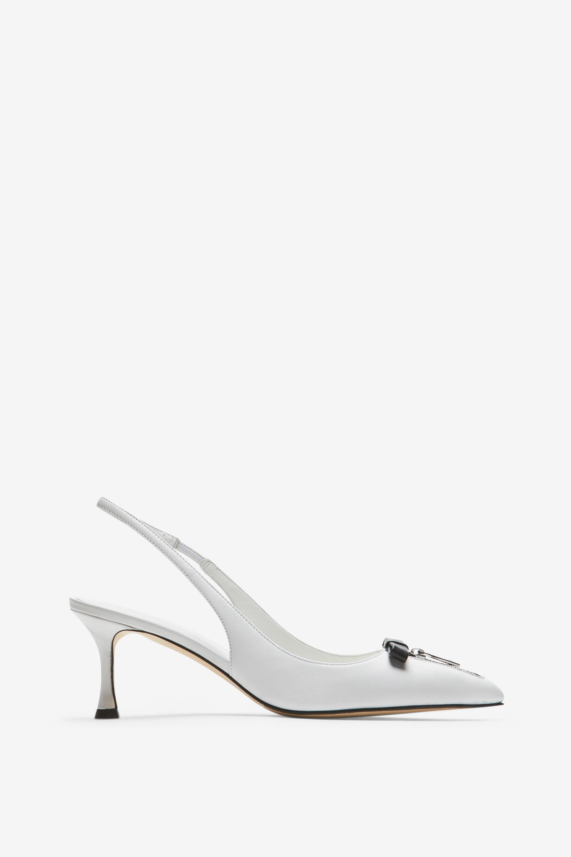 Zip-Detail Slingback Pumps