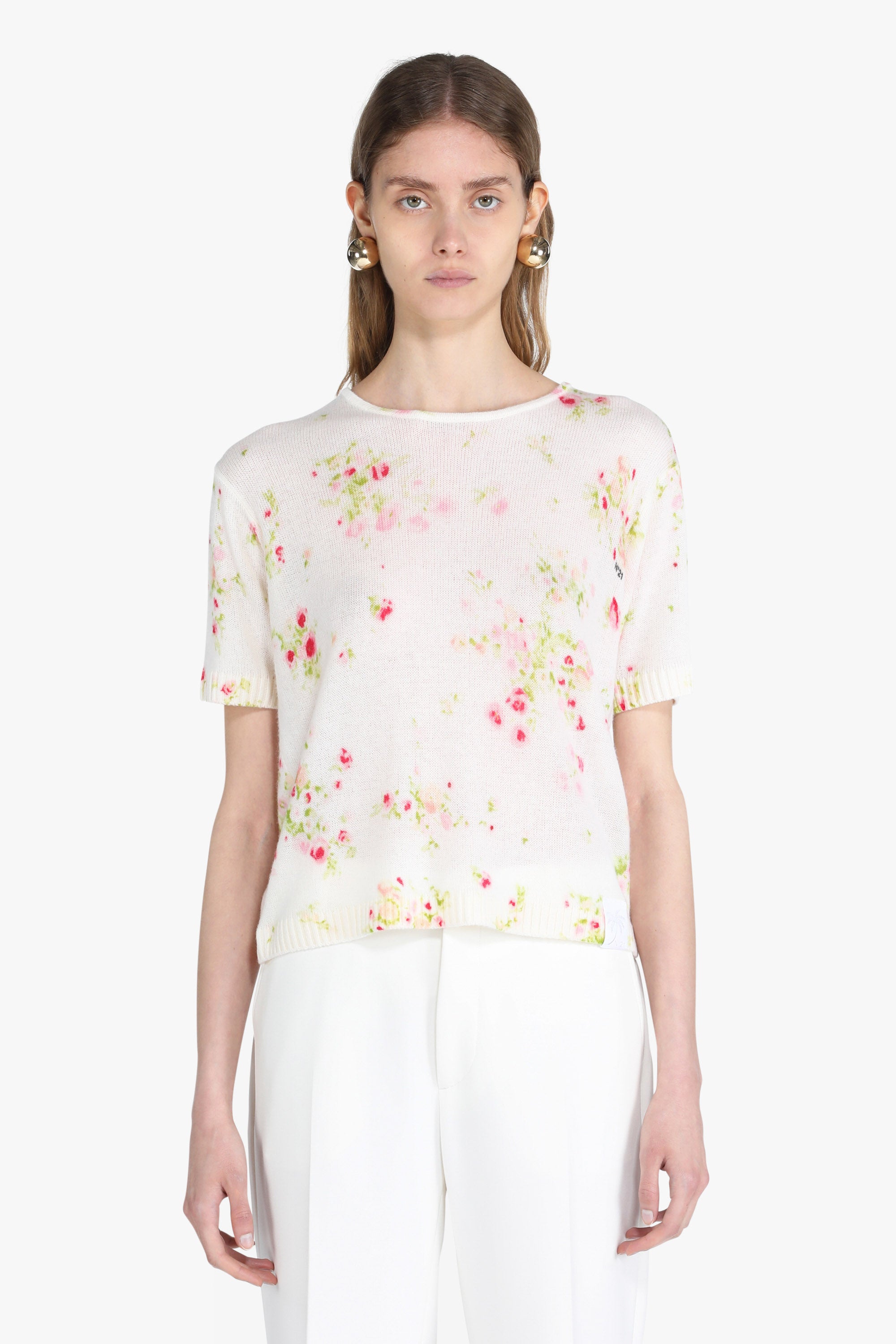 Floral-Jacquard Sweater