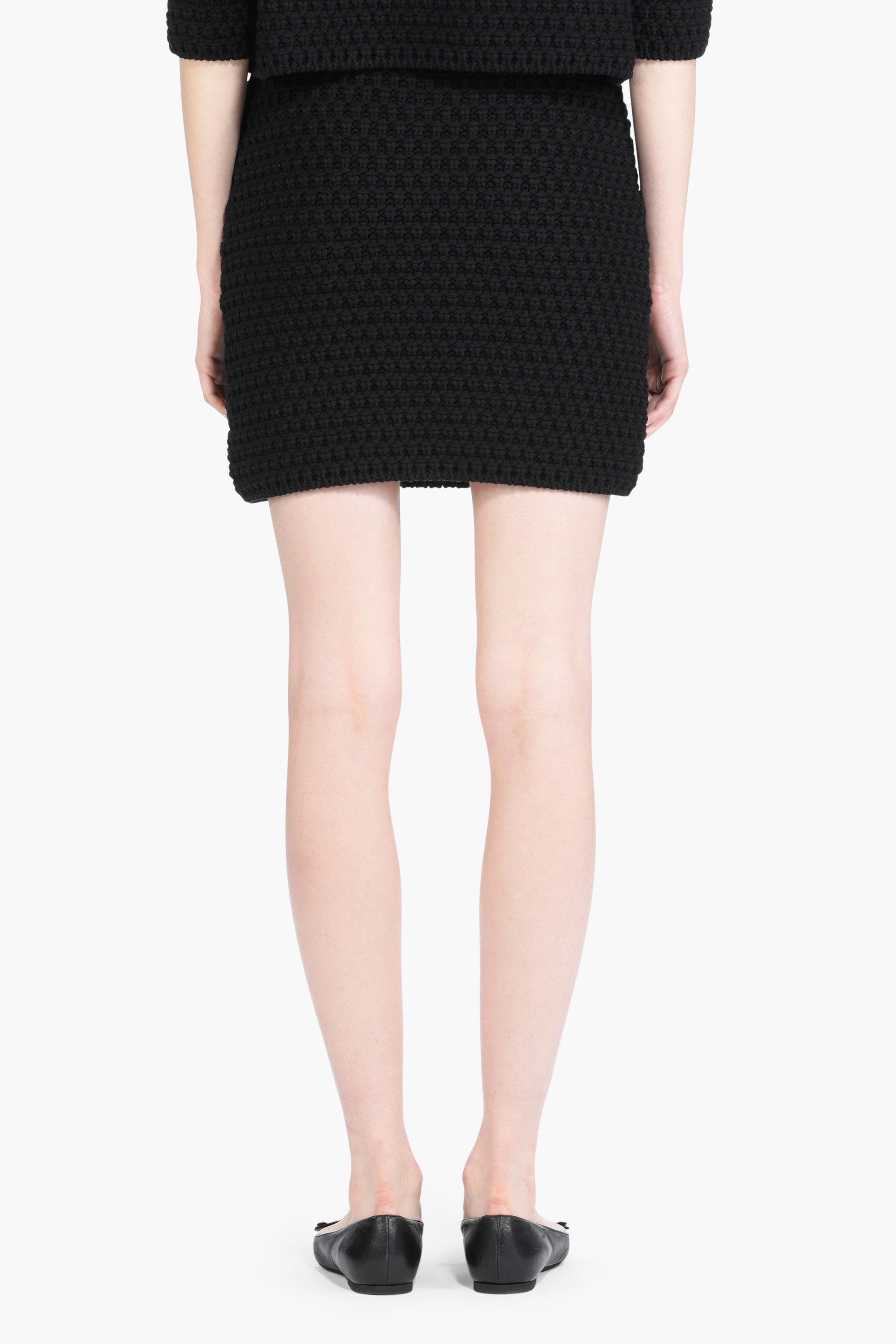 Waffle-Knit Mini Skirt