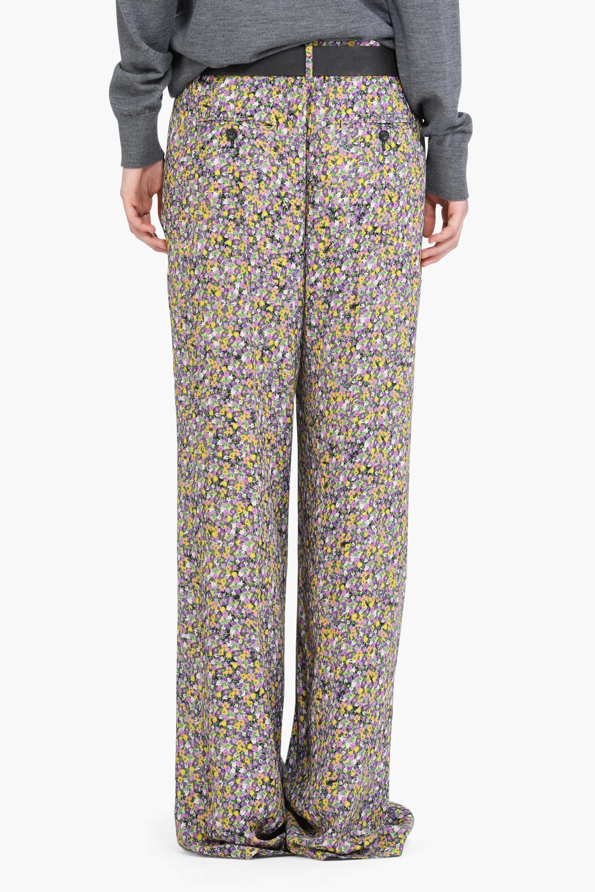 Floral-Print Wide-Leg Trousers