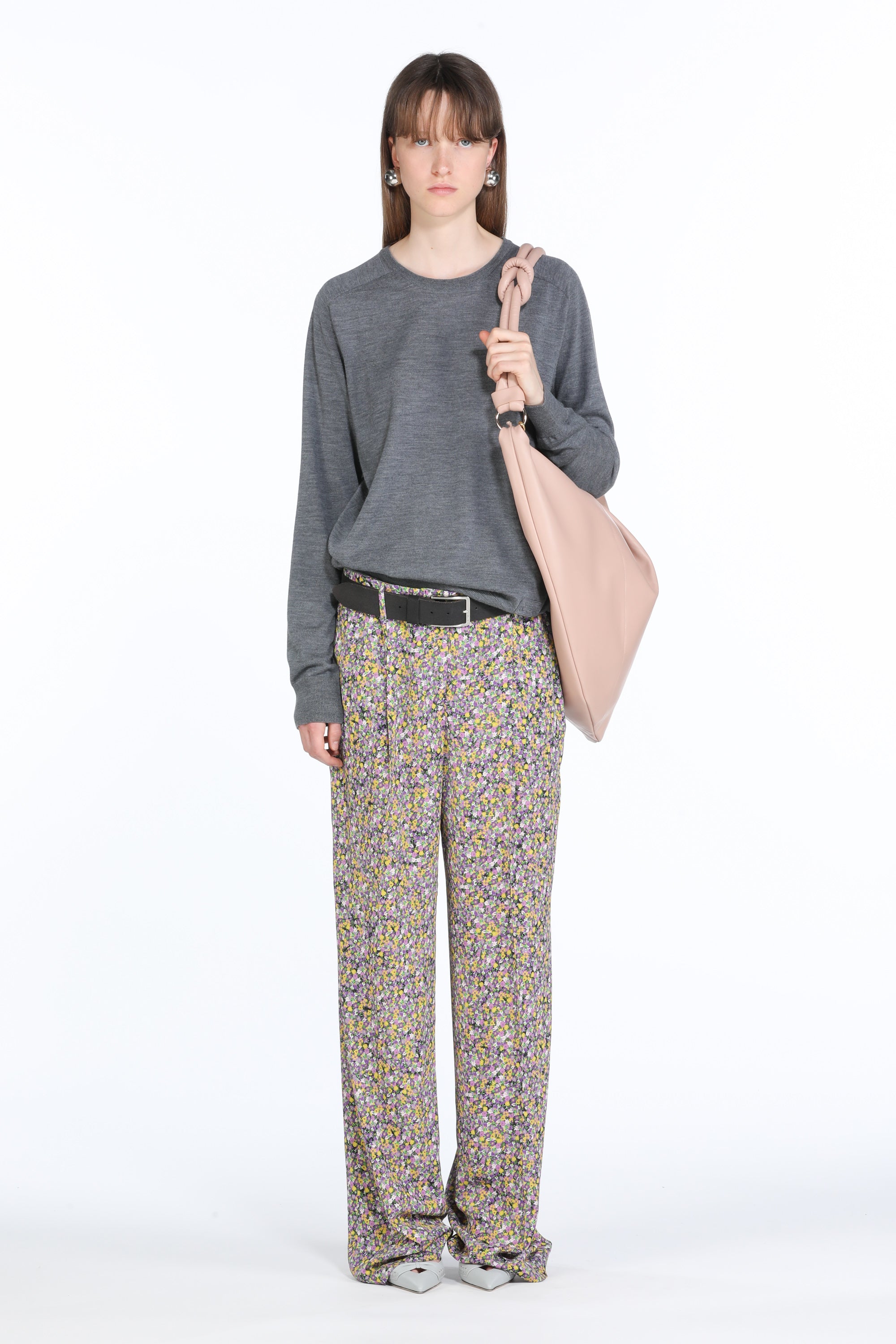 Floral-Print Wide-Leg Trousers