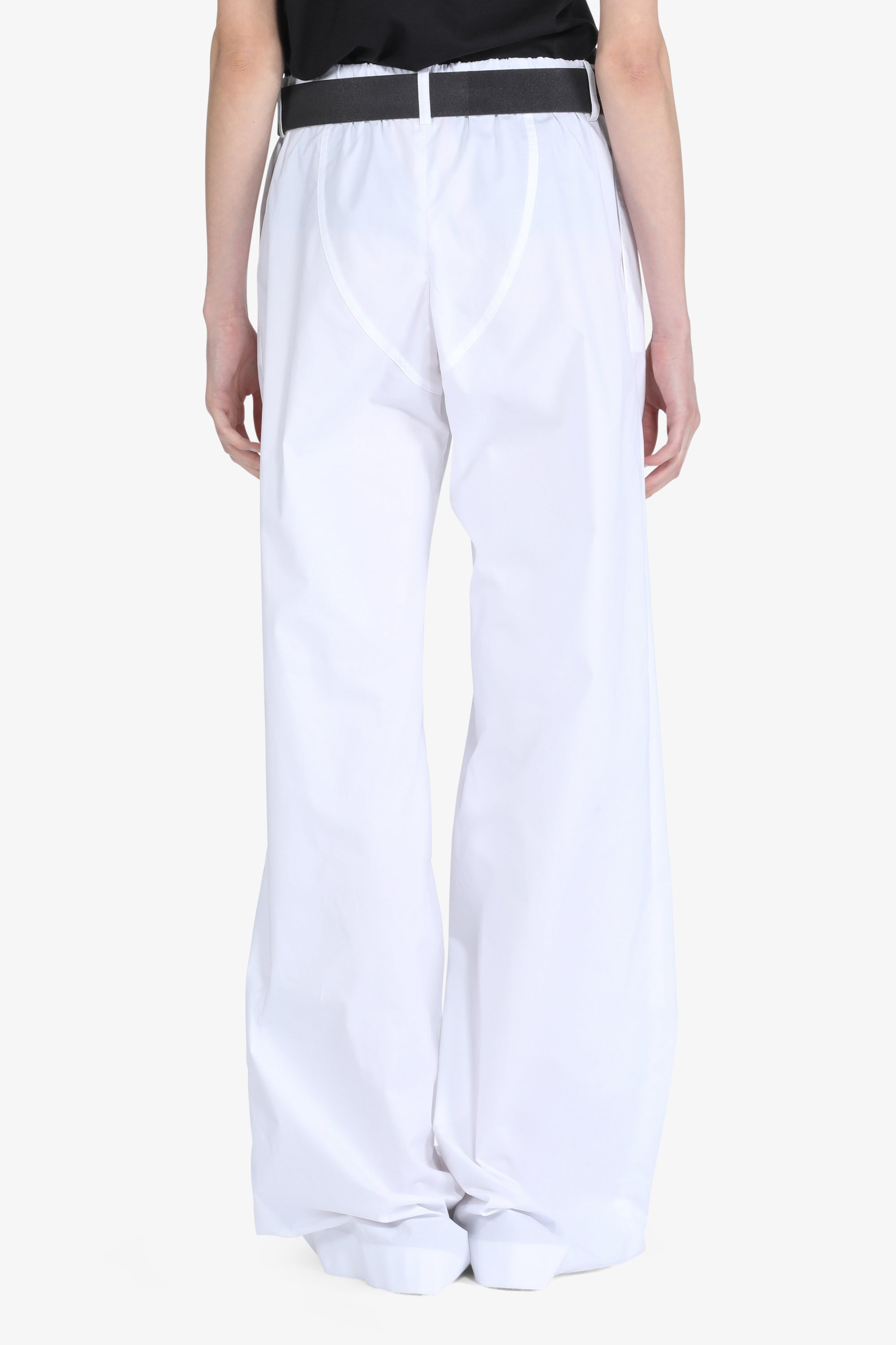 Wide-Leg Cotton Trousers