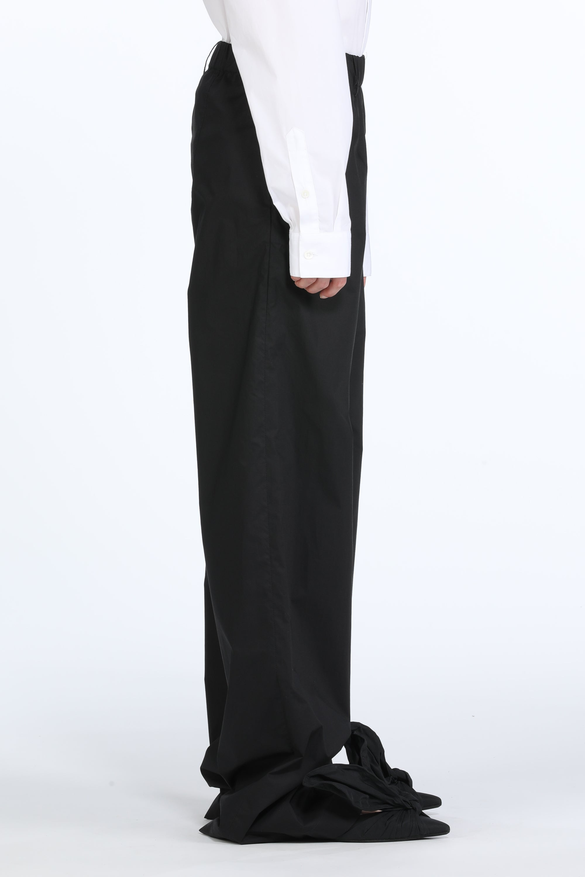 Wide-Leg Cotton Trousers