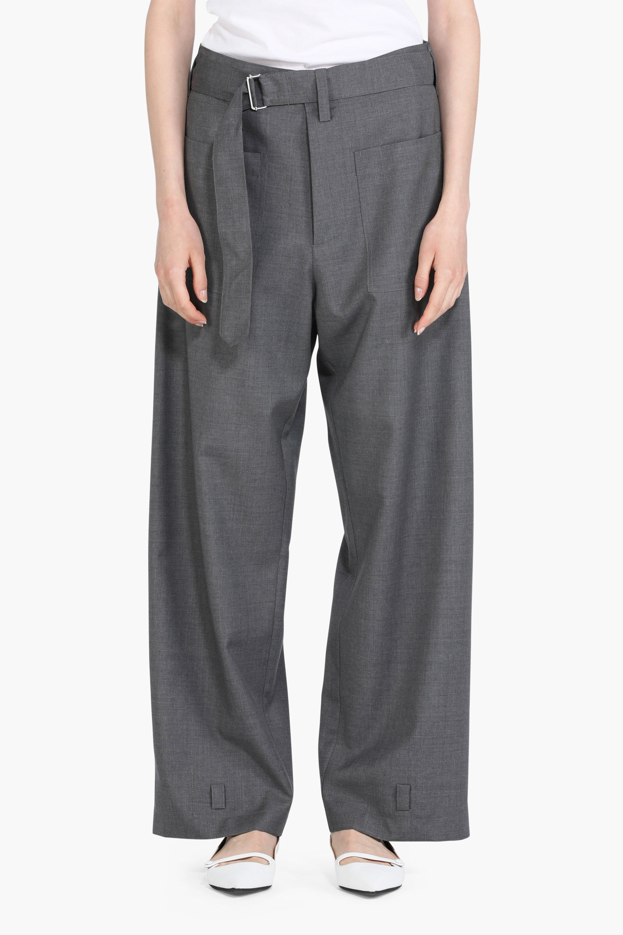 Belted Straight-Leg Trousers