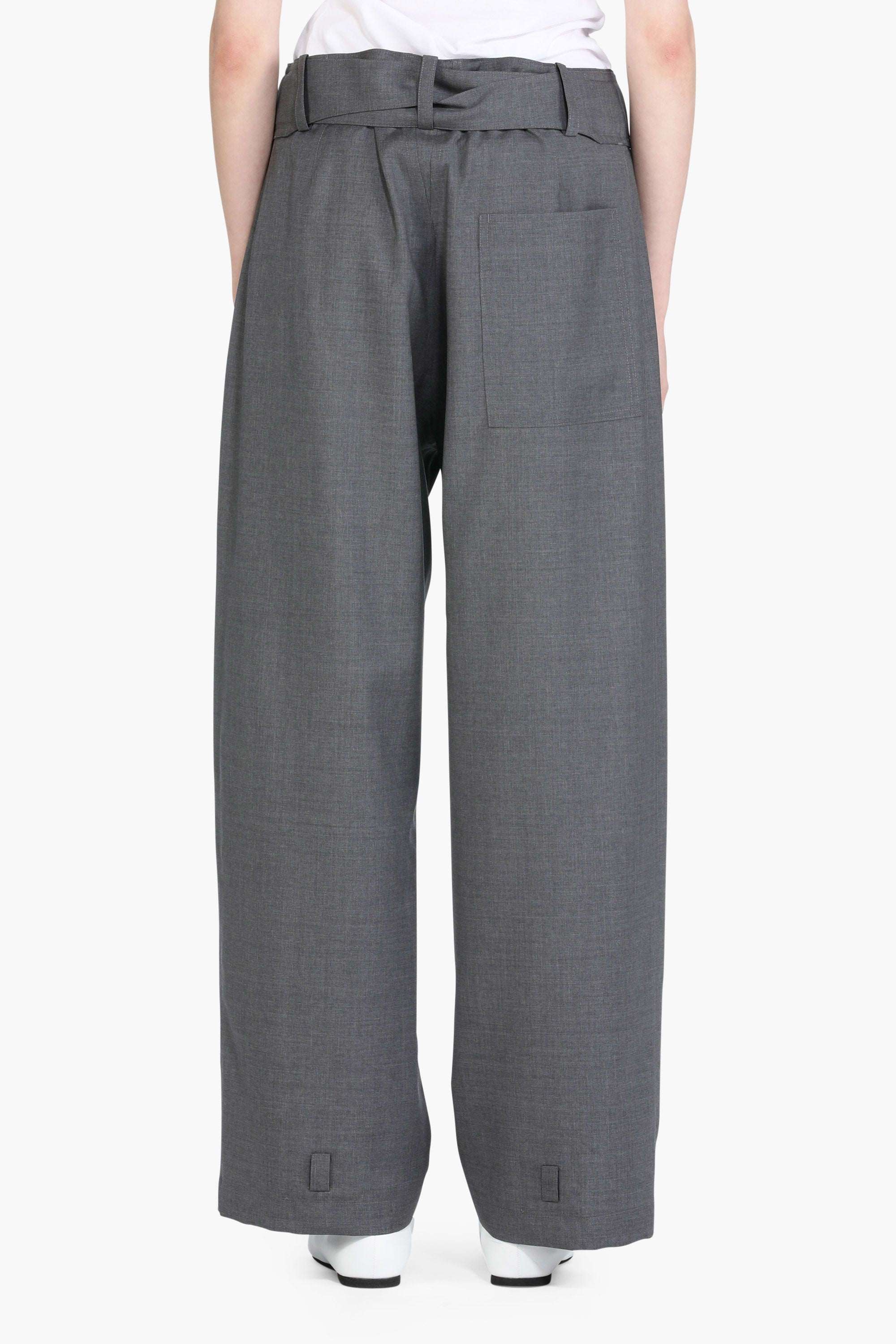 Belted Straight-Leg Trousers