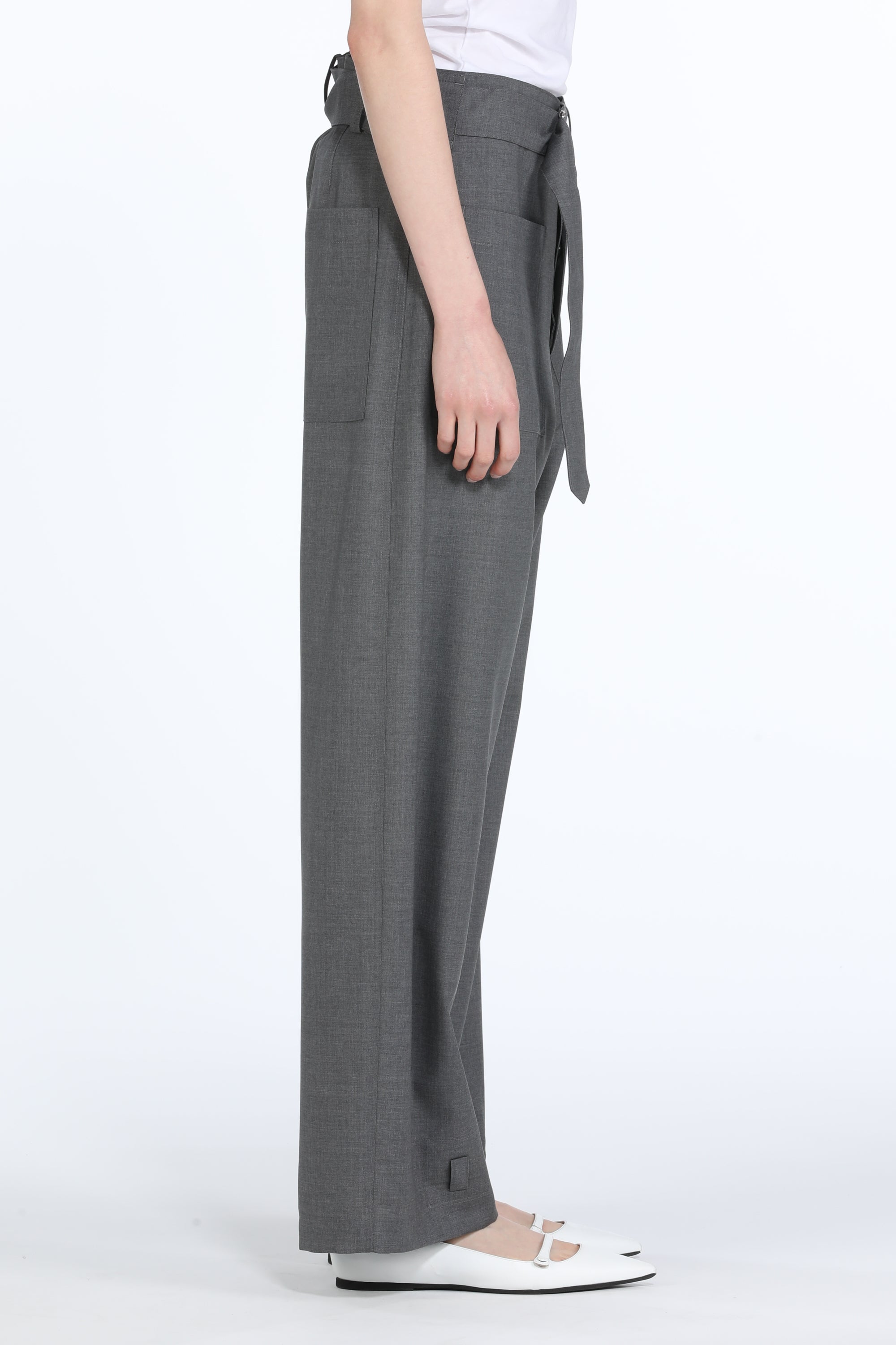 Belted Straight-Leg Trousers