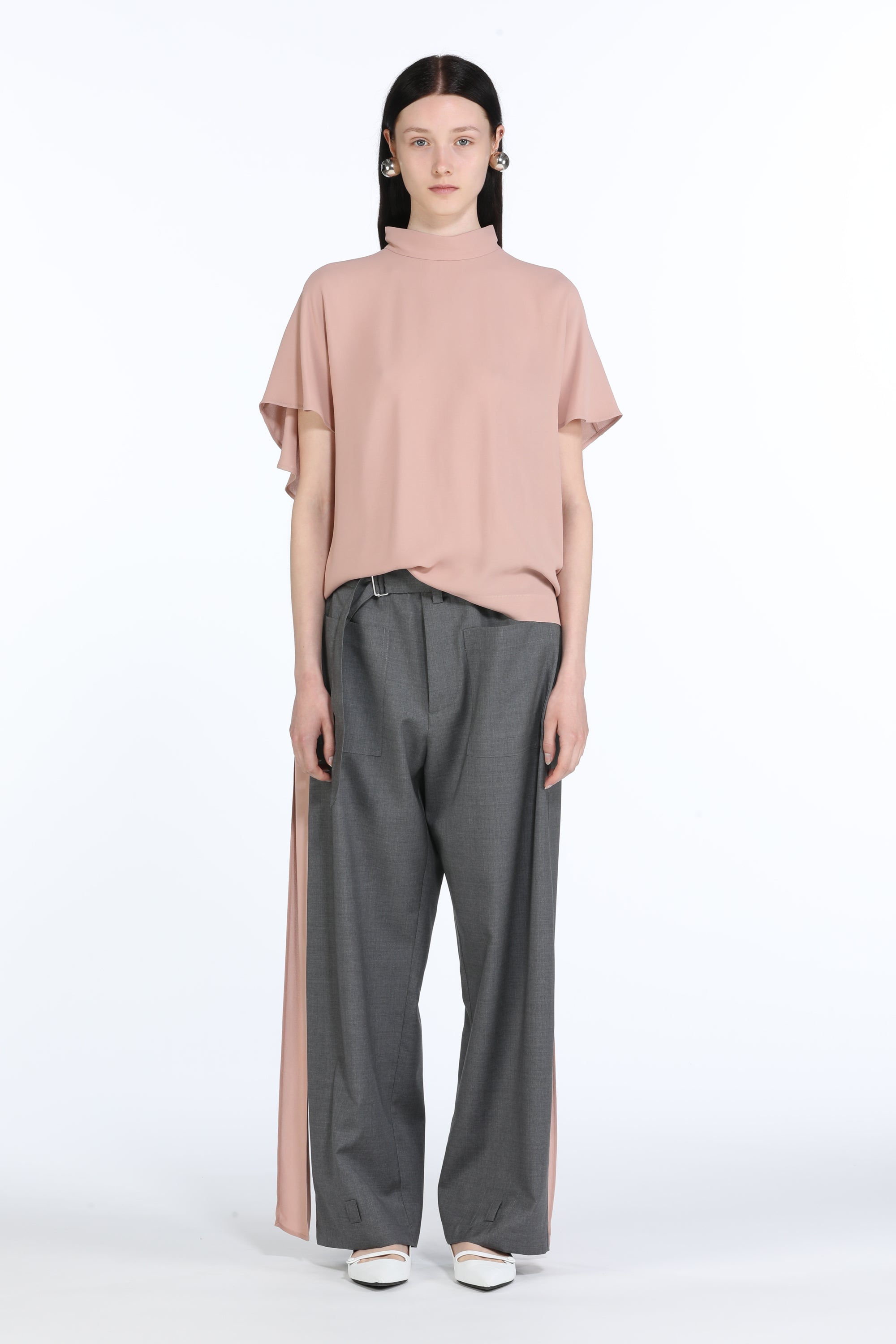 Belted Straight-Leg Trousers