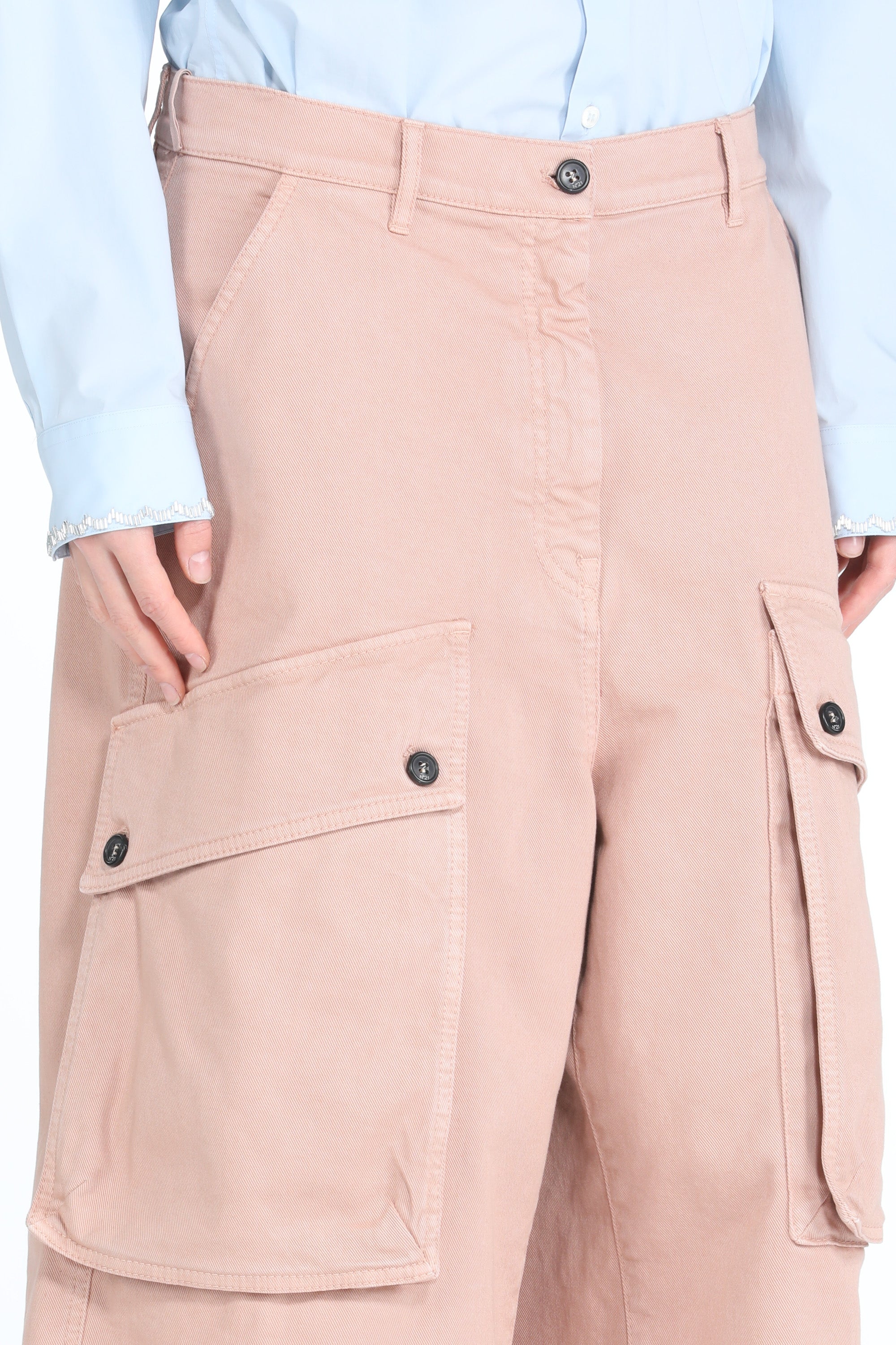 Wide-Leg Bermuda Cargo Shorts