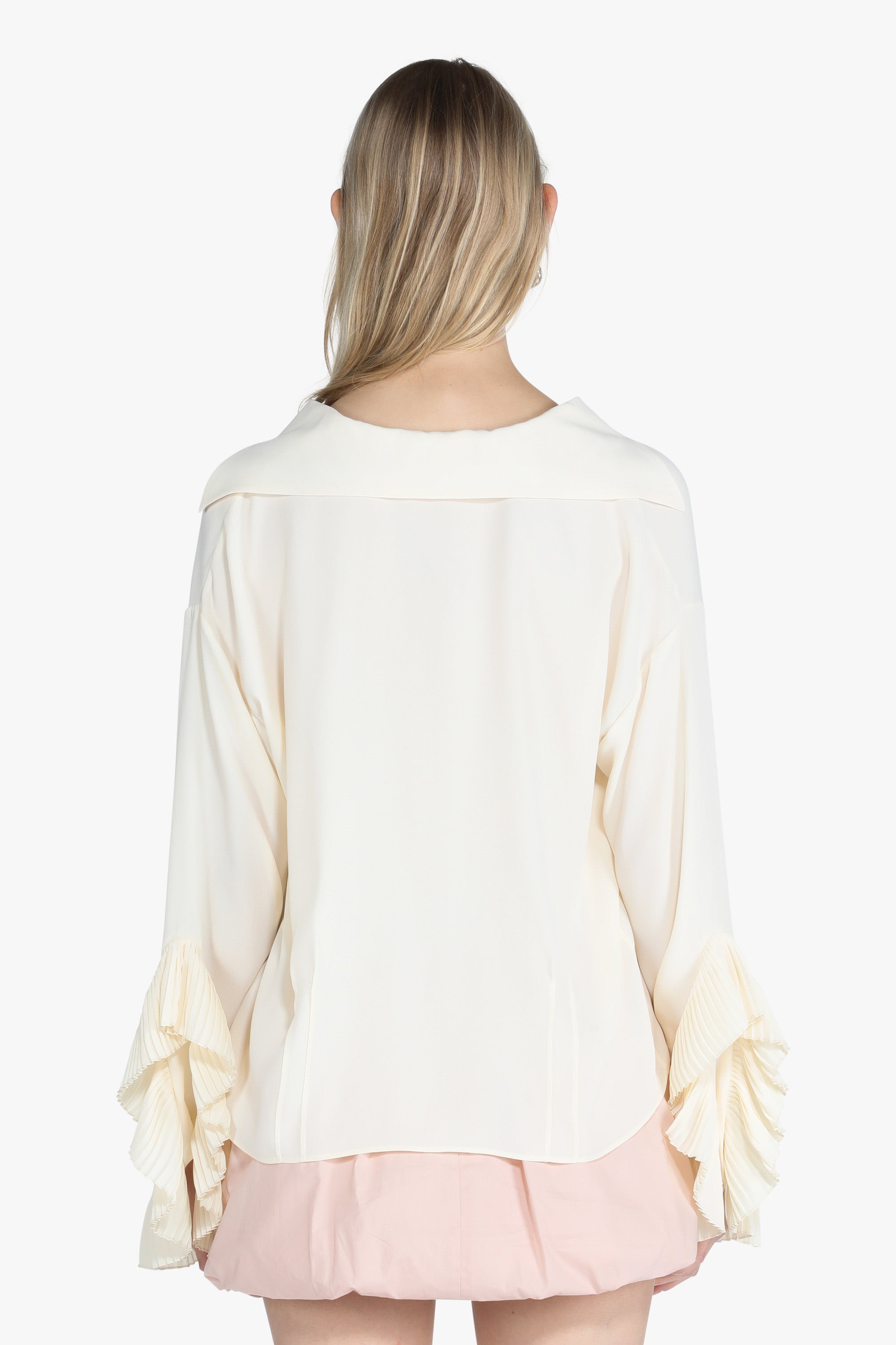 Blusa con dettaglio increspato