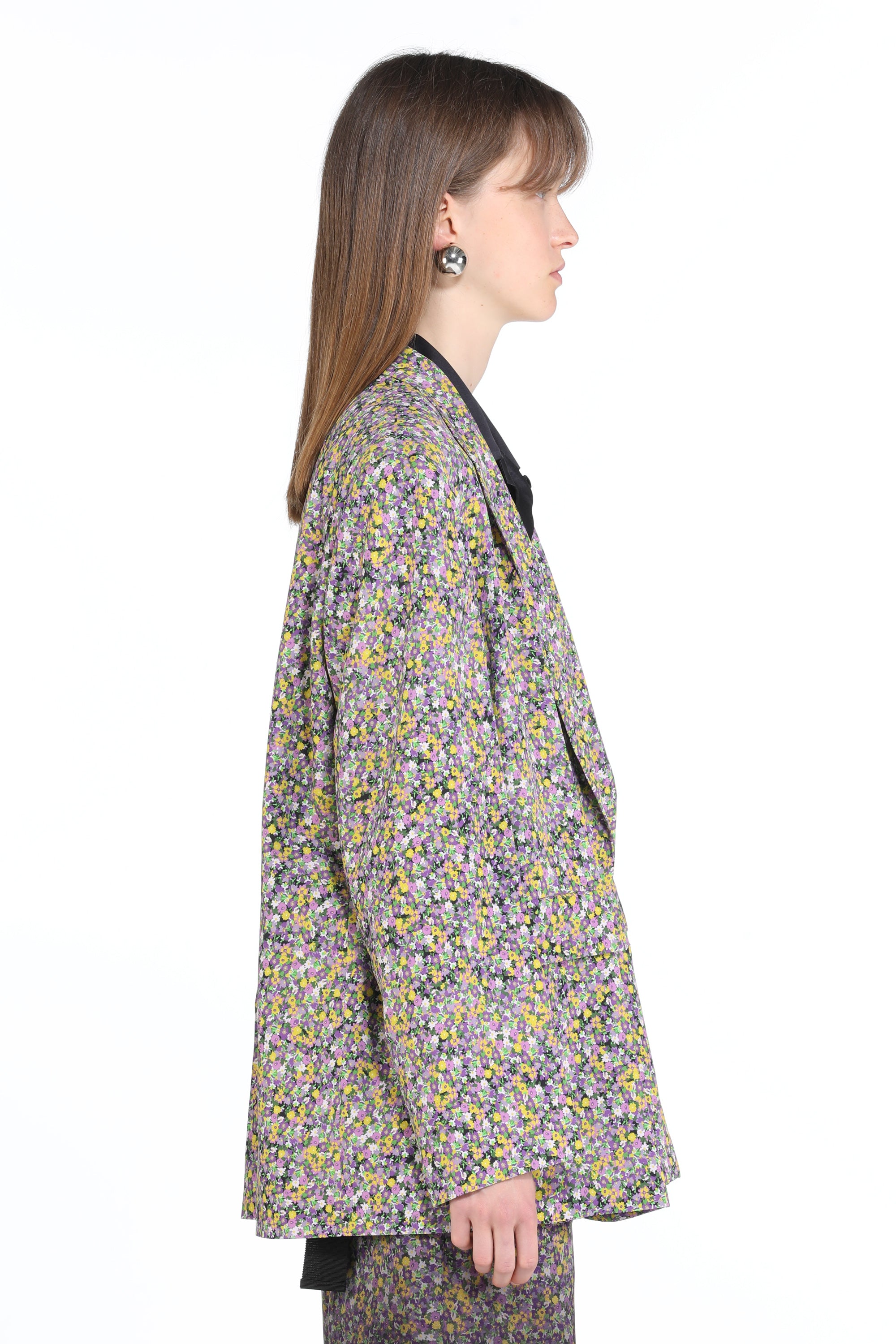 Floral-Print Blazer