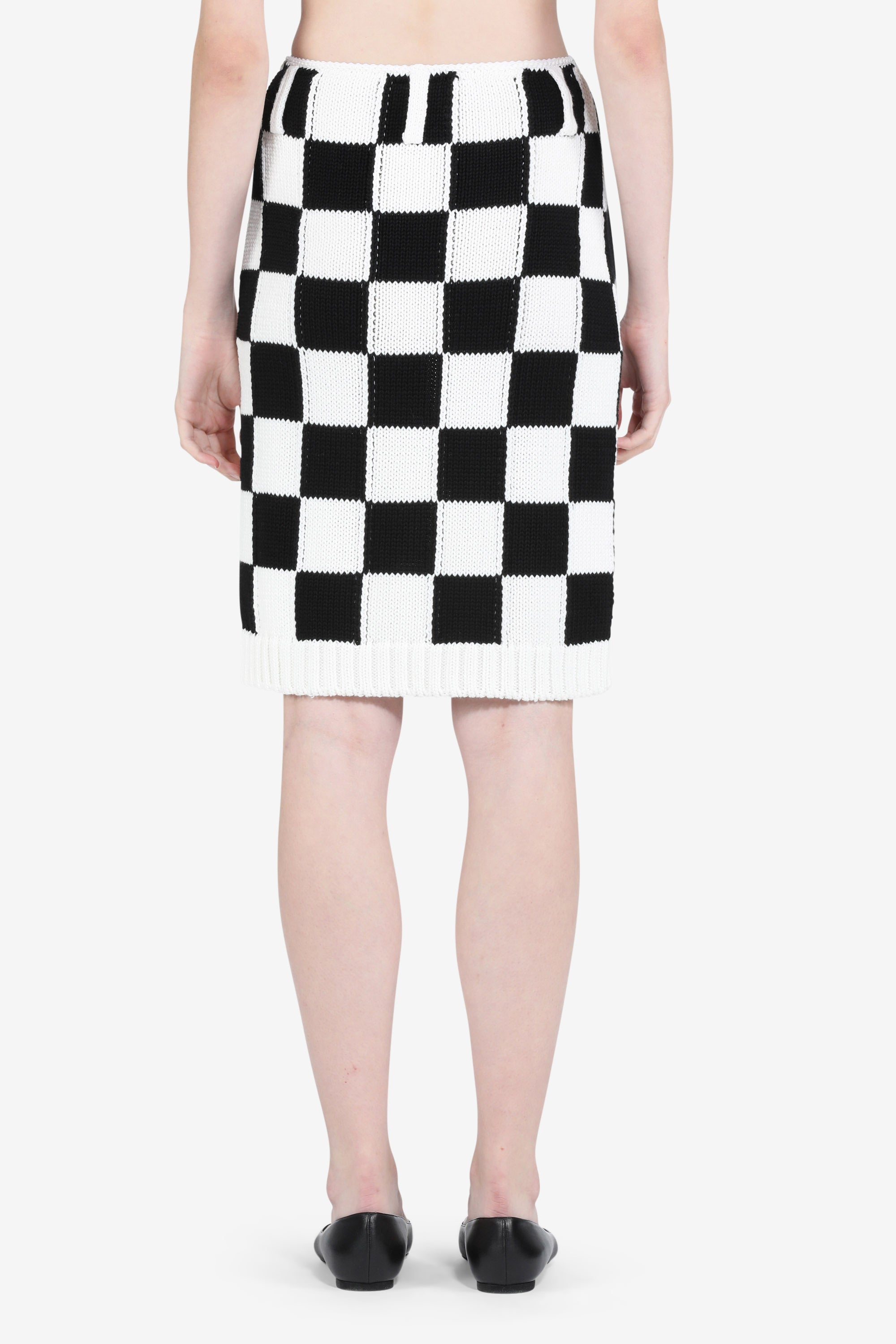 Checkered Knitted Skirt