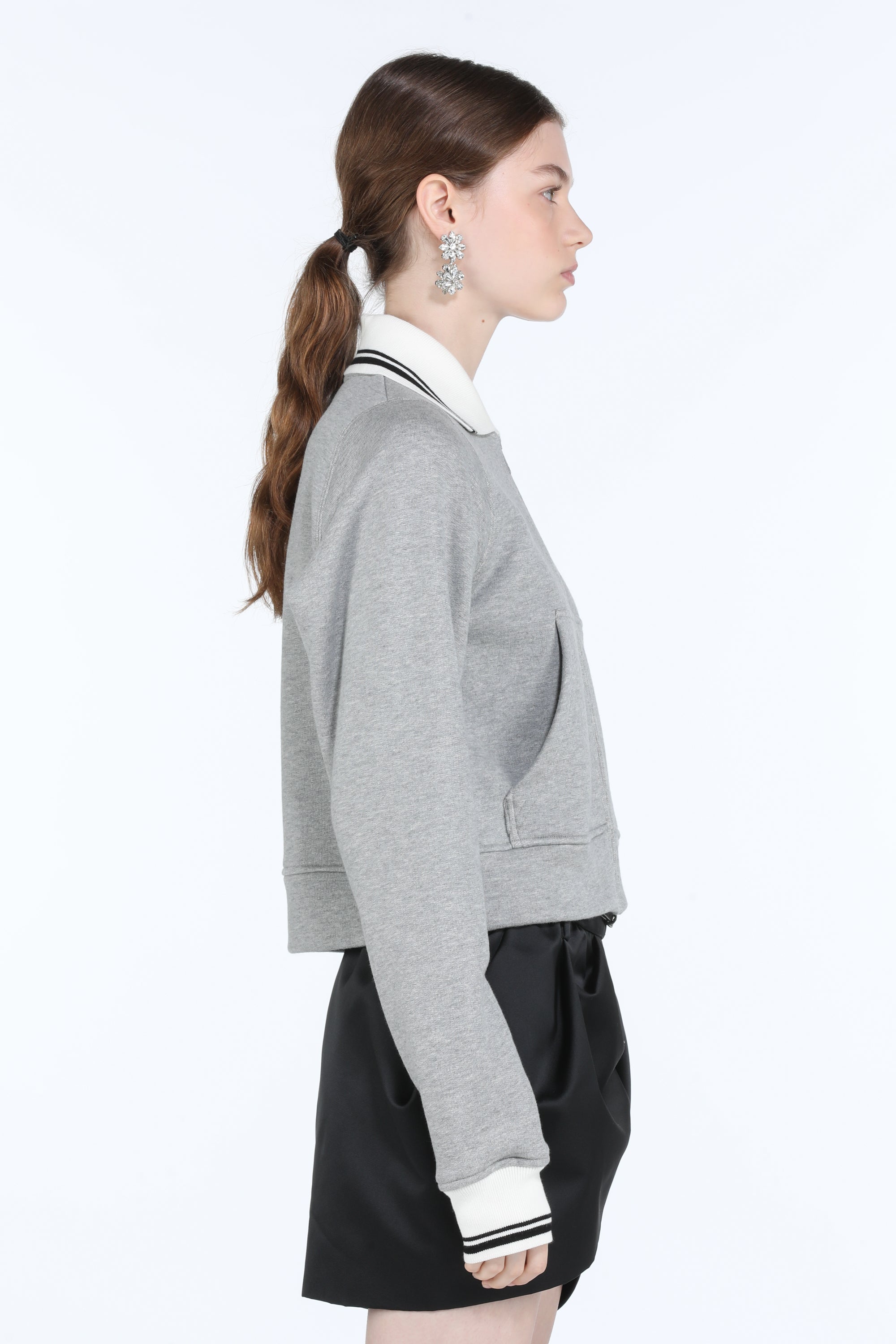 Contrast-Collar Cotton Jacket