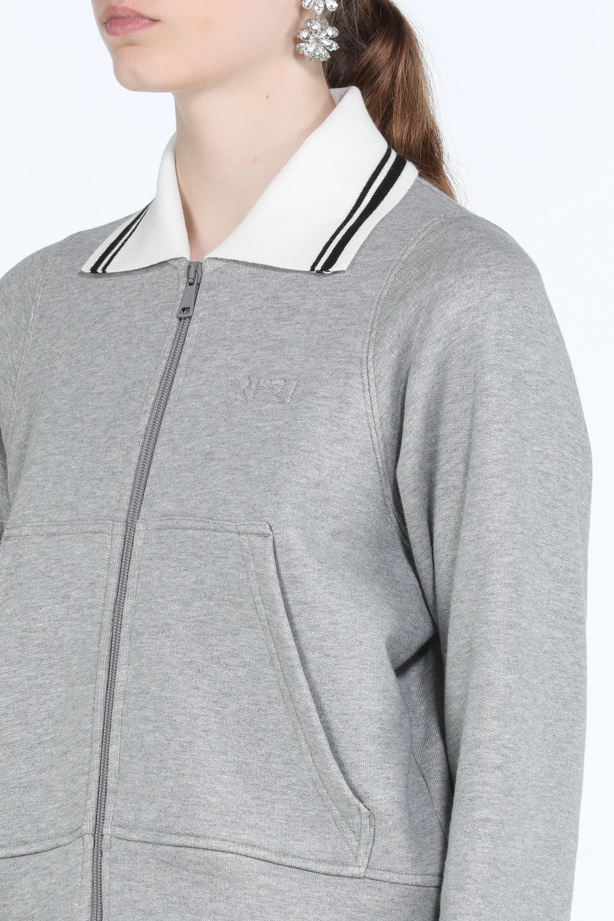 Contrast-Collar Cotton Jacket