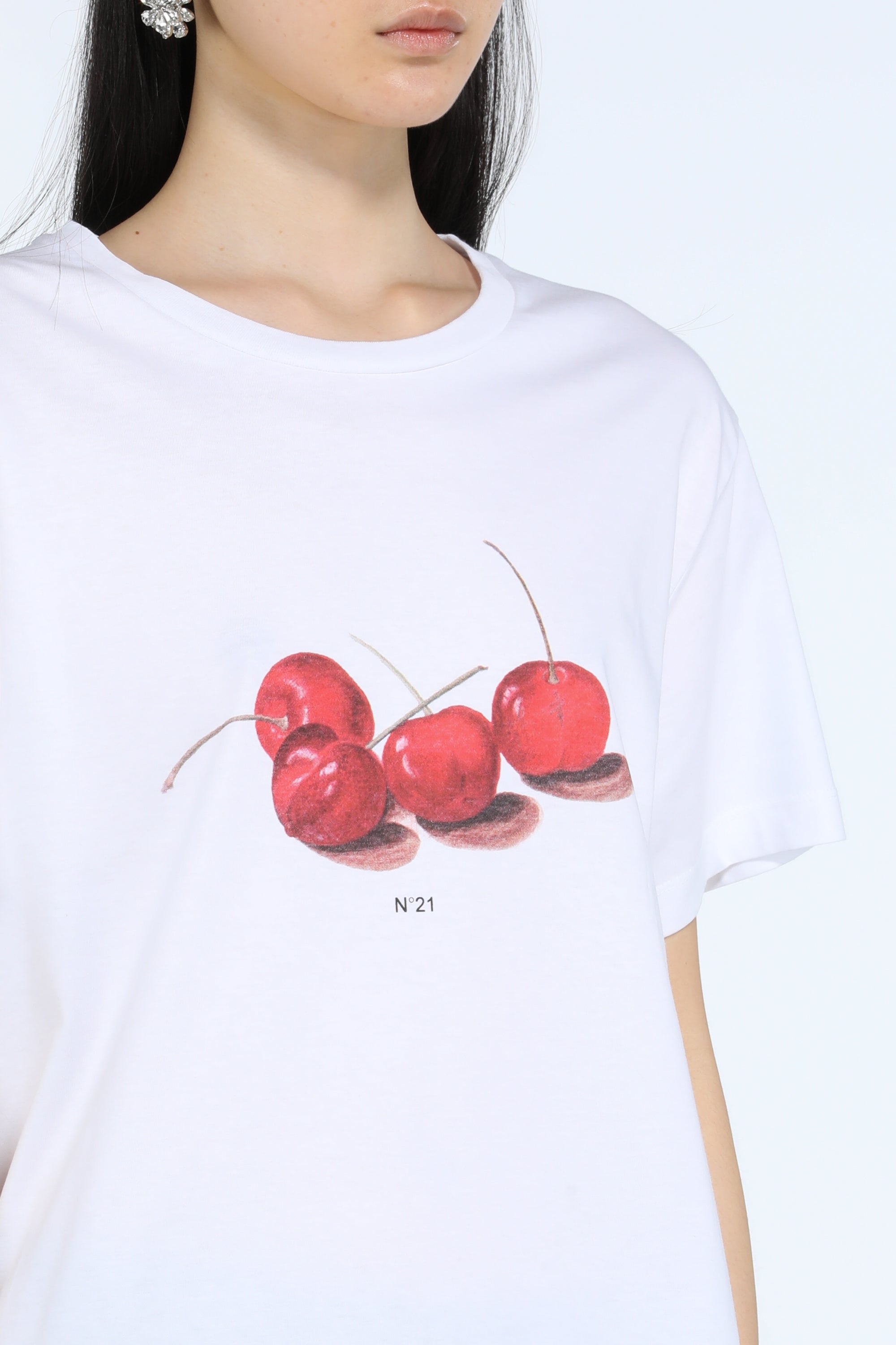 Cherry-Print Cotton Jersey T-Shirt