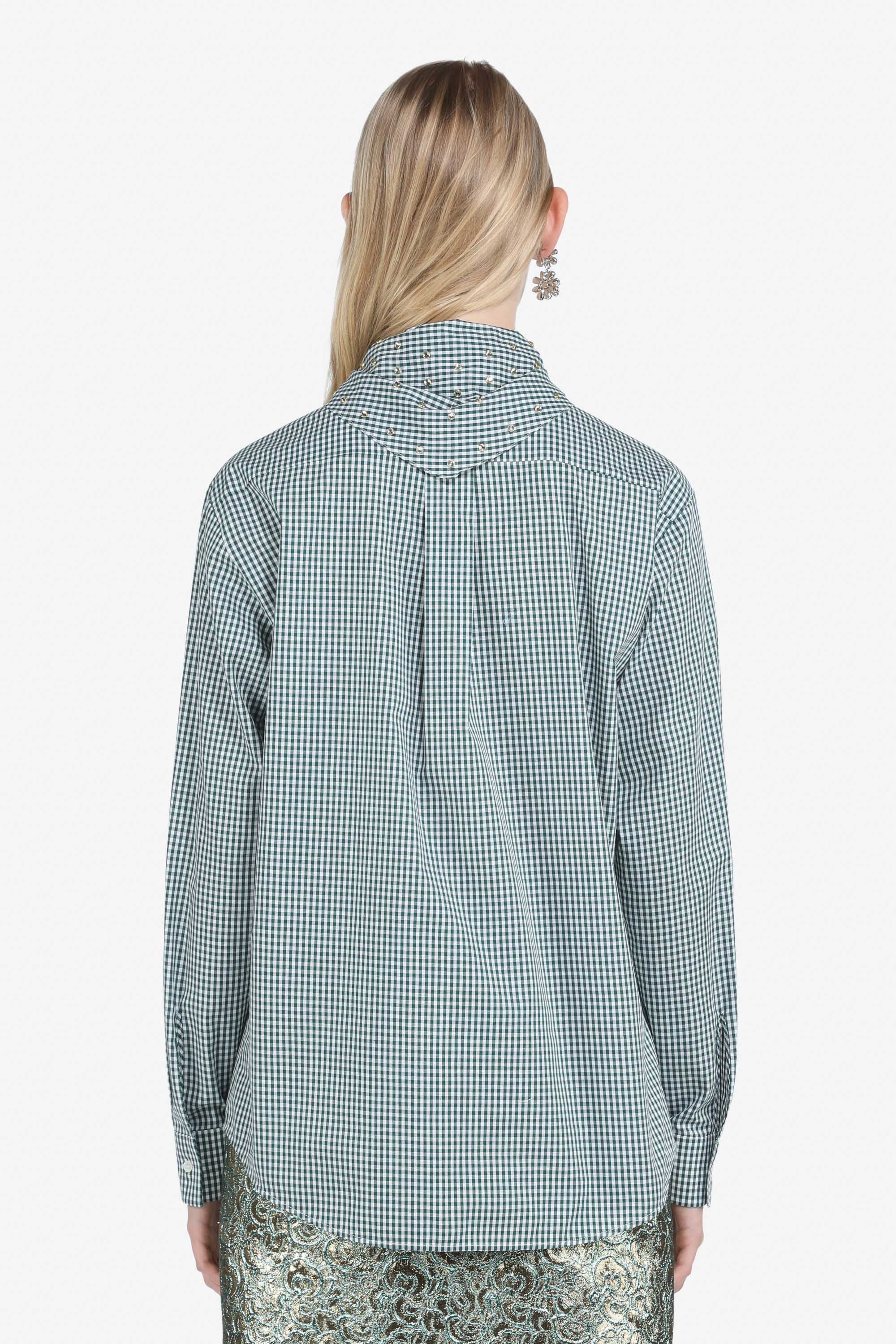 Gingham Check Cotton Shirt