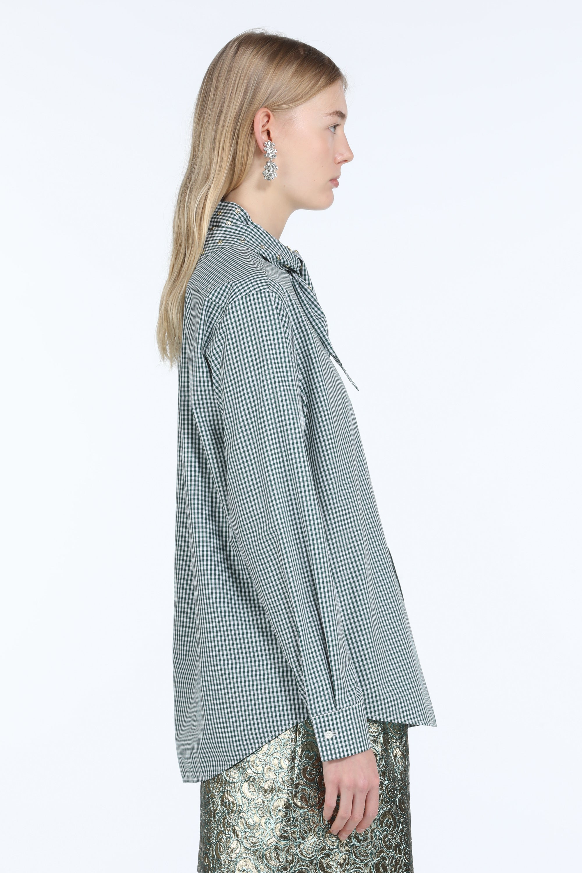 Gingham Check Cotton Shirt