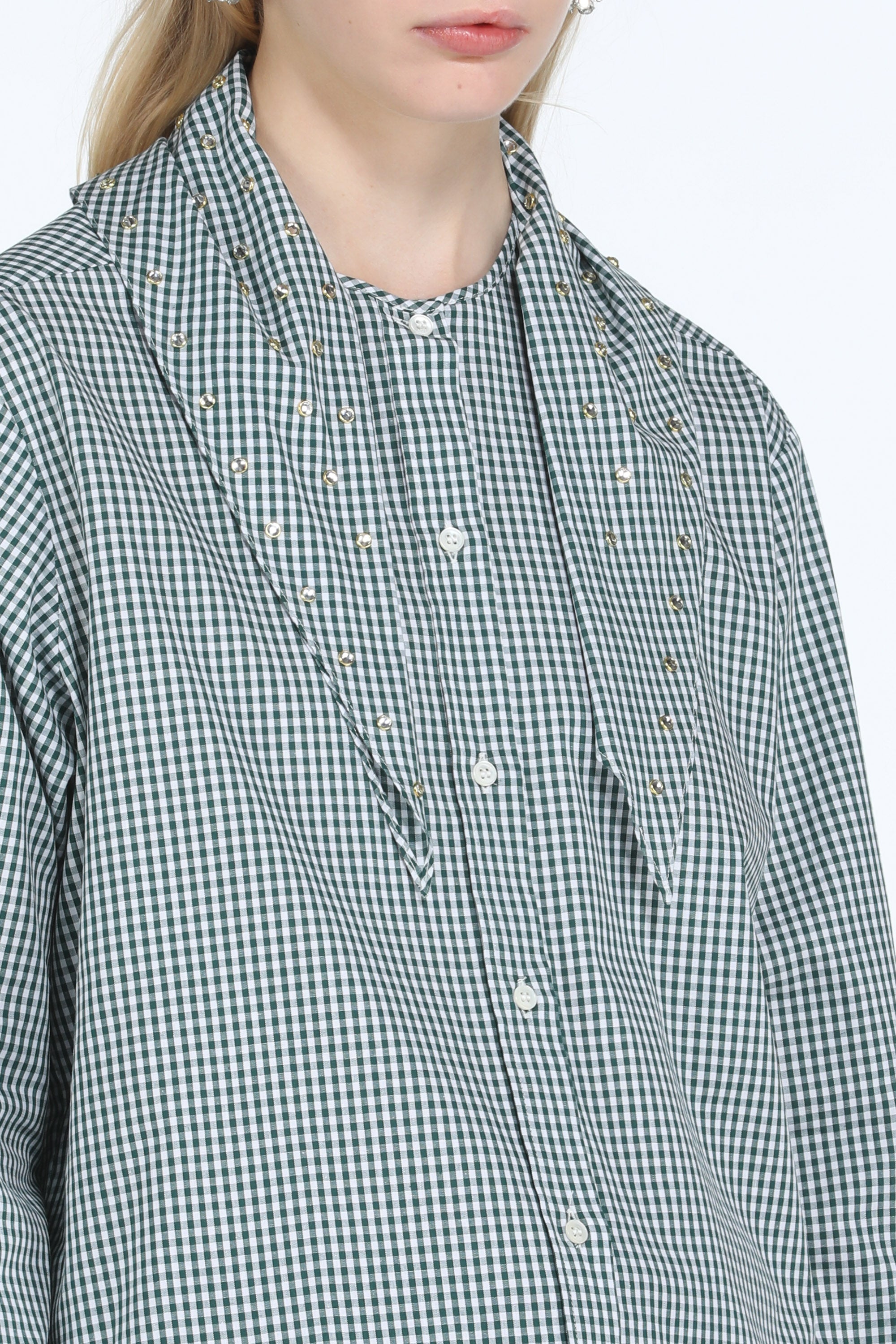 Gingham Check Cotton Shirt