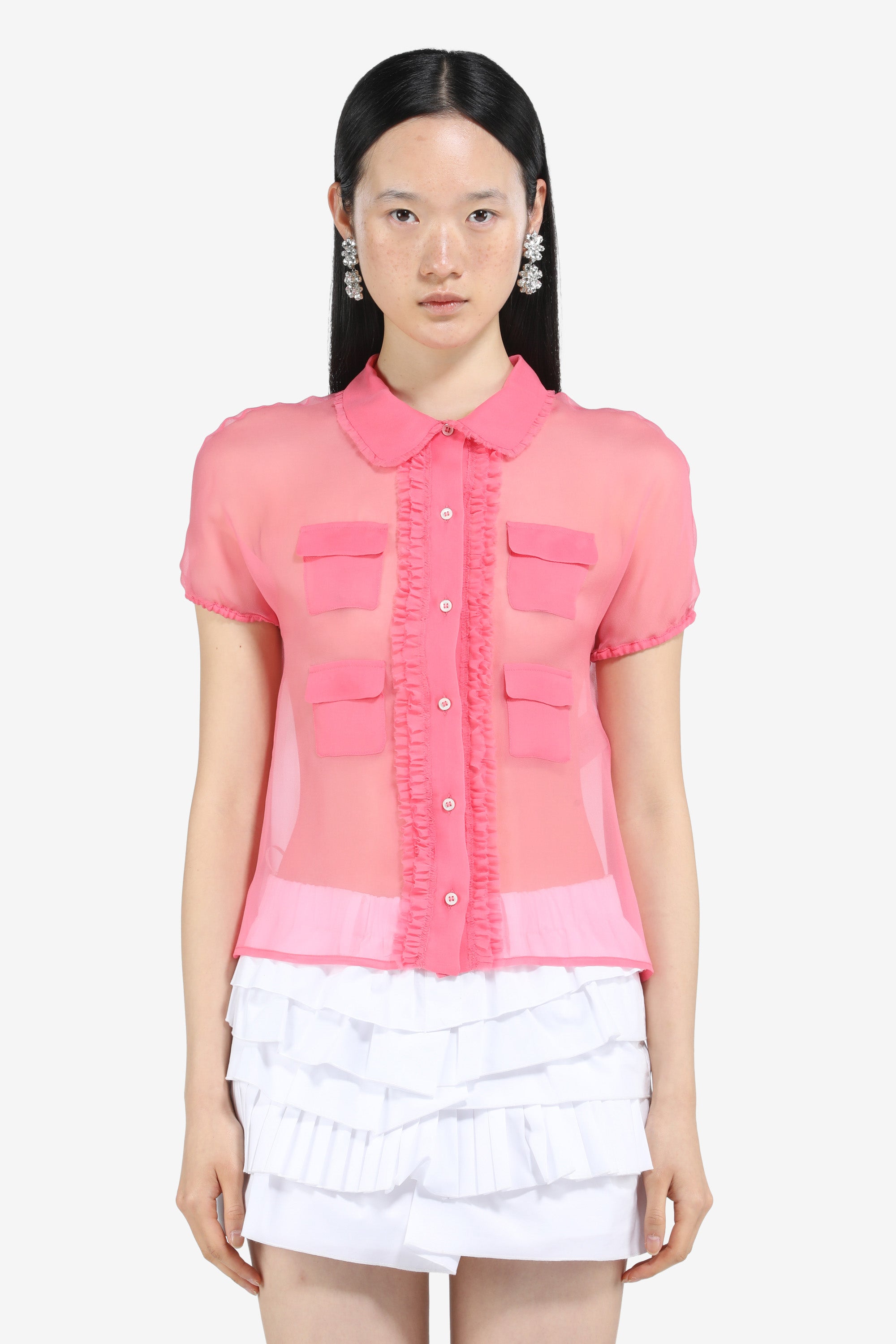 Semi-Sheer Silk Shirt