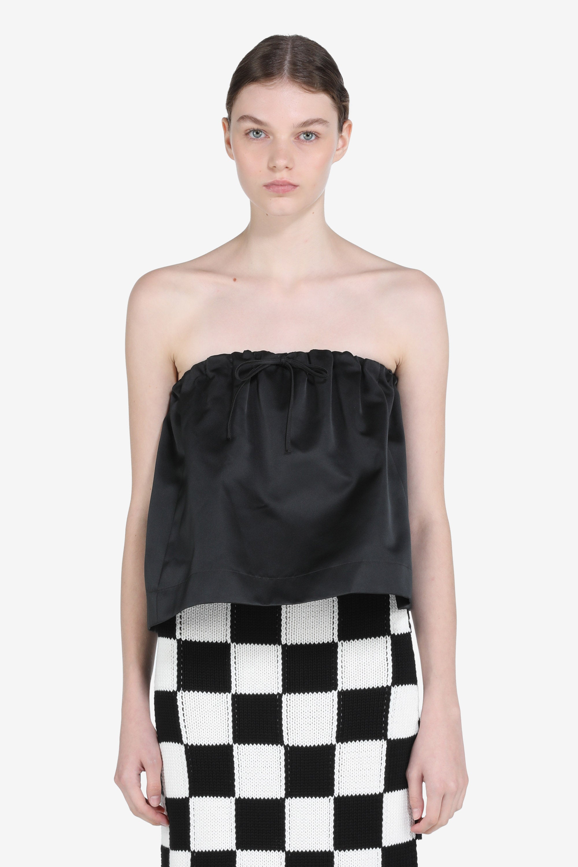 Strapless Taffeta Top