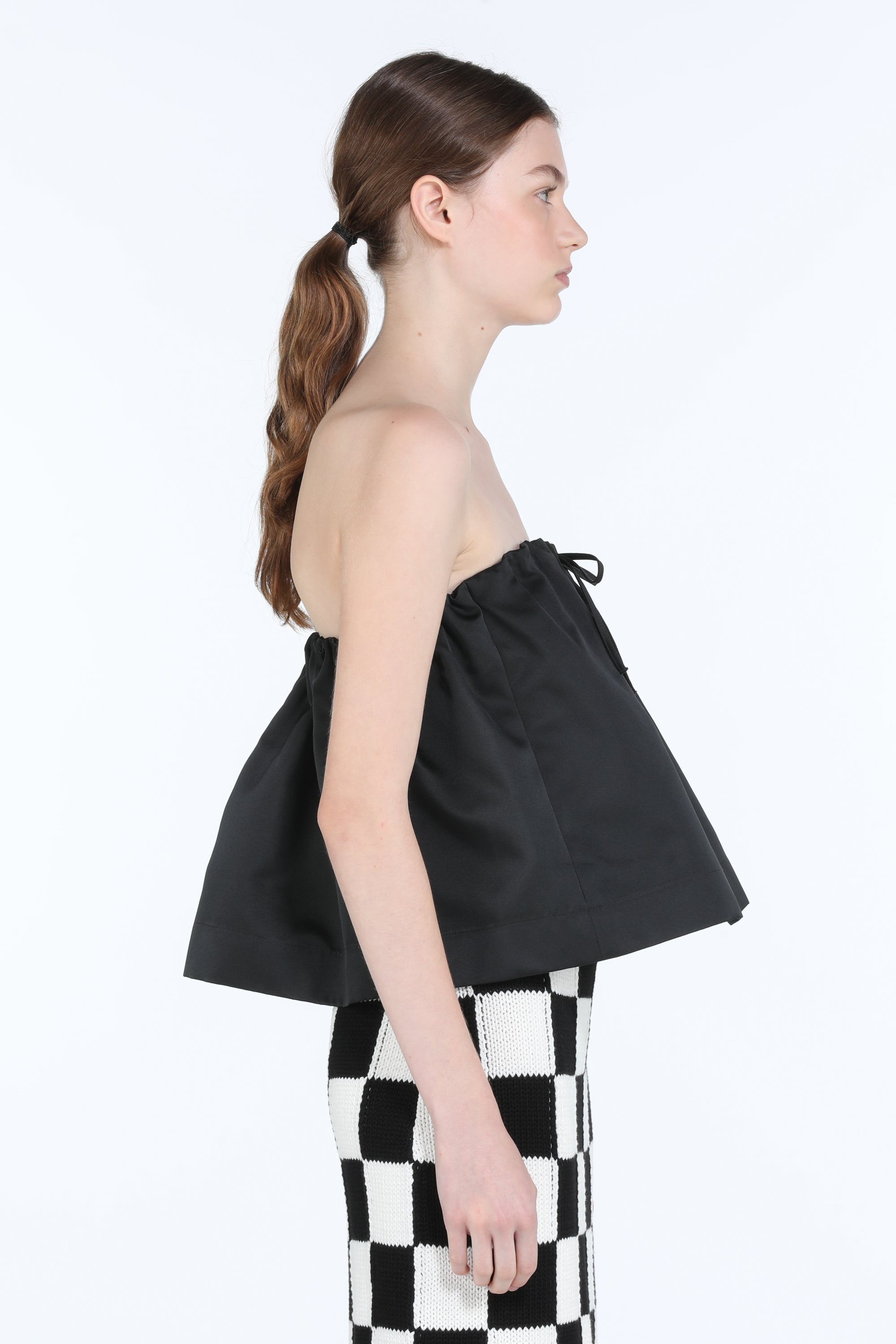 Strapless Taffeta Top