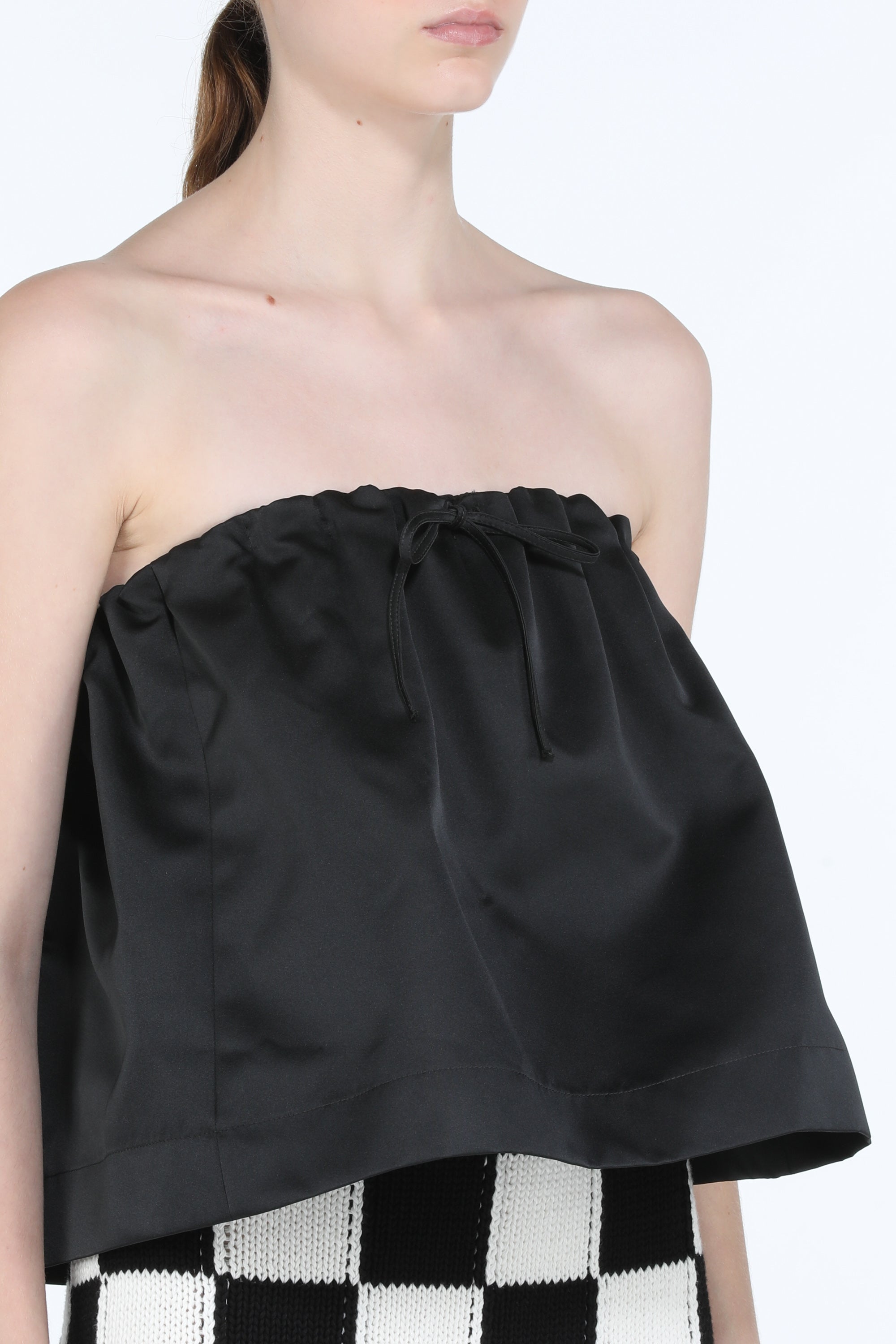 Strapless Taffeta Top