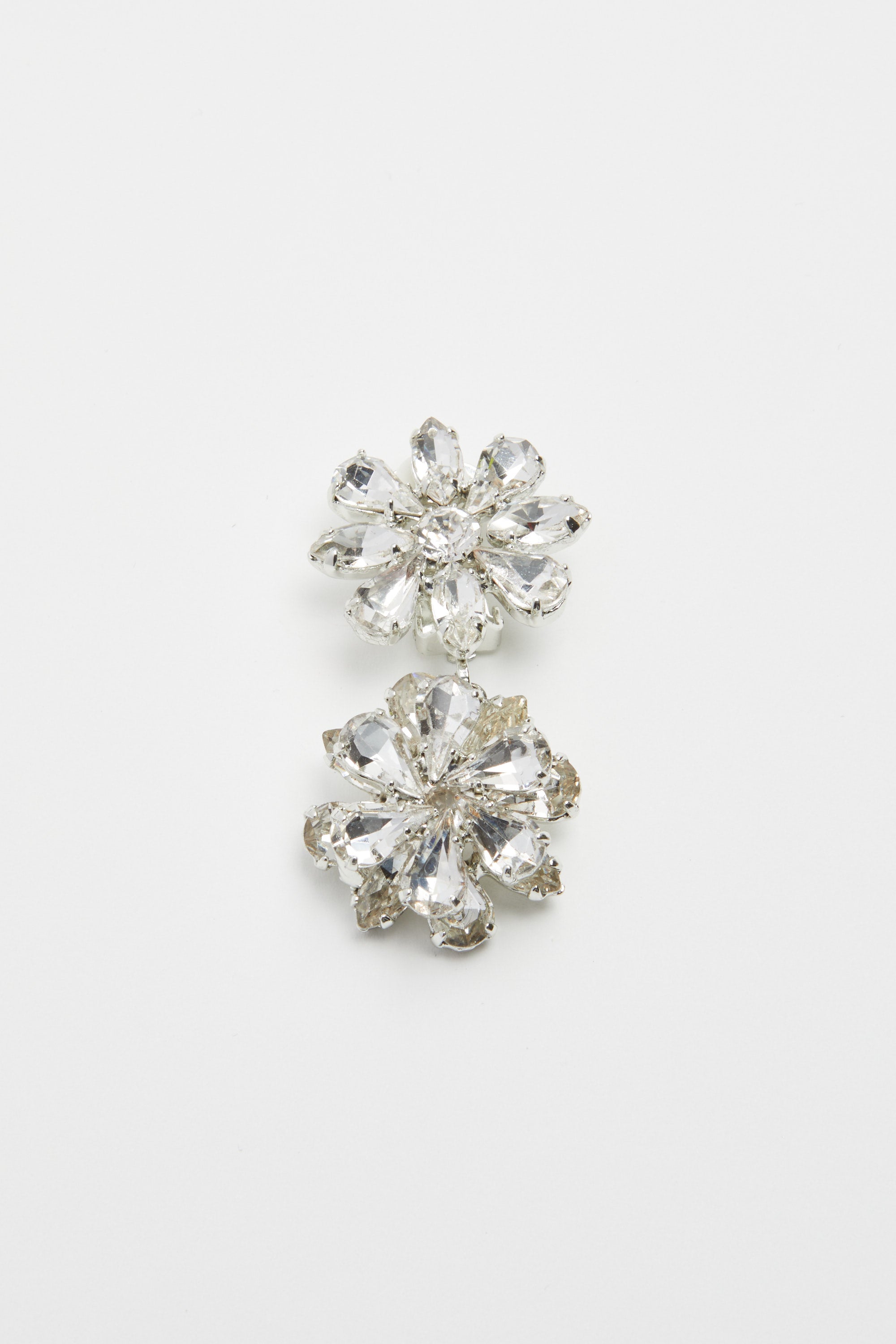 Crystal-Embellished Clip-On Earrings