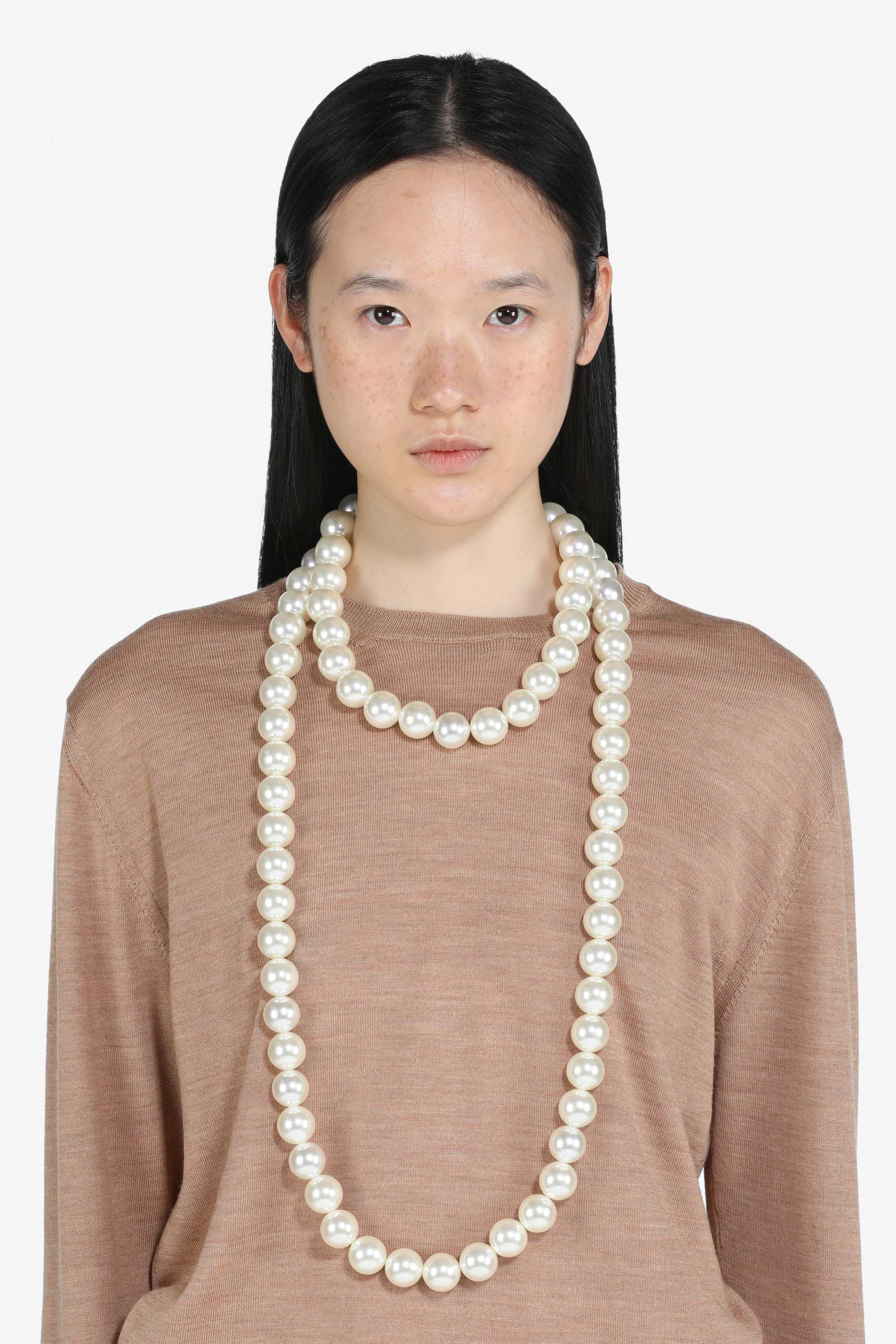 Faux-Pearl Double Necklace