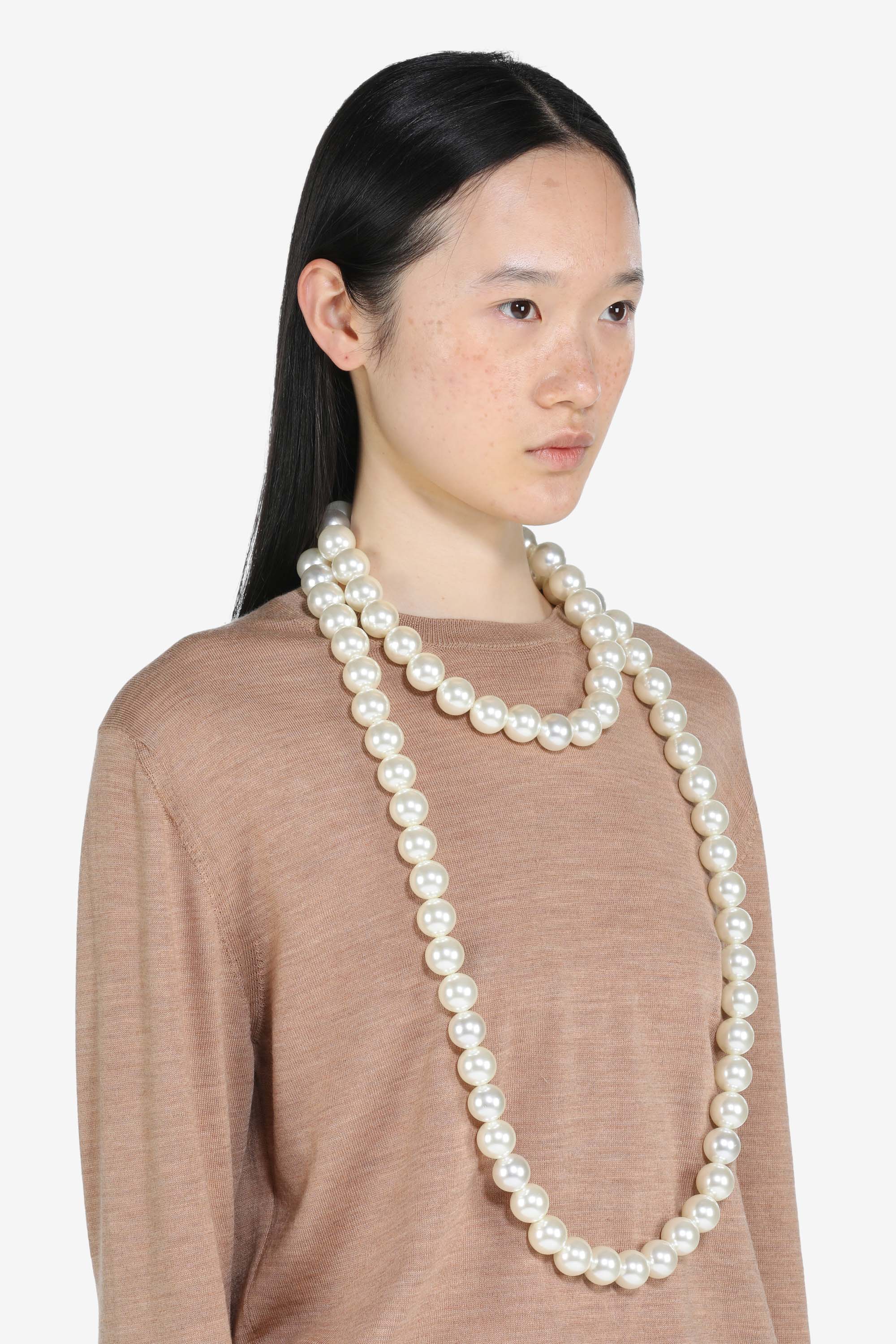 Faux-Pearl Double Necklace