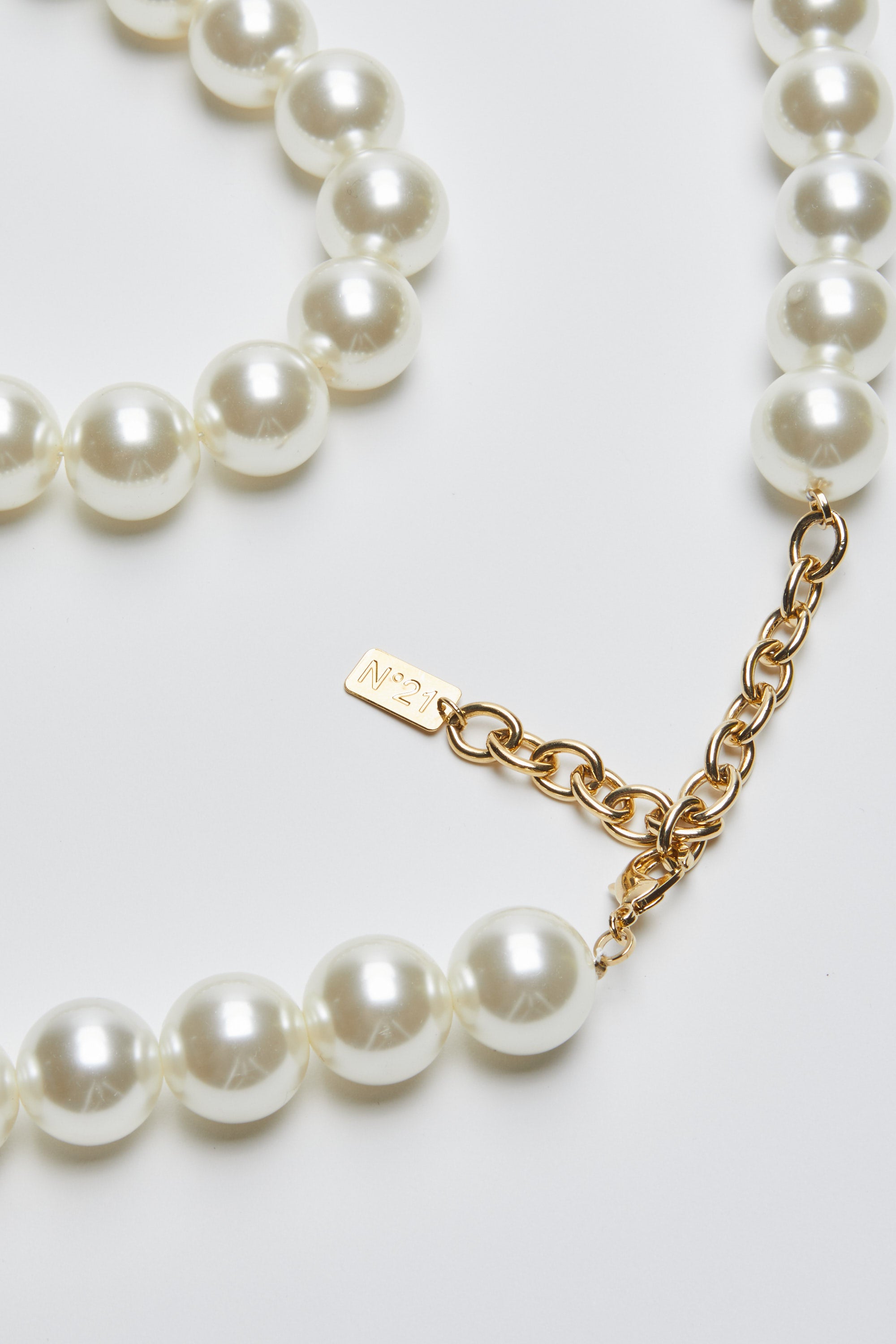 Faux-Pearl Double Necklace