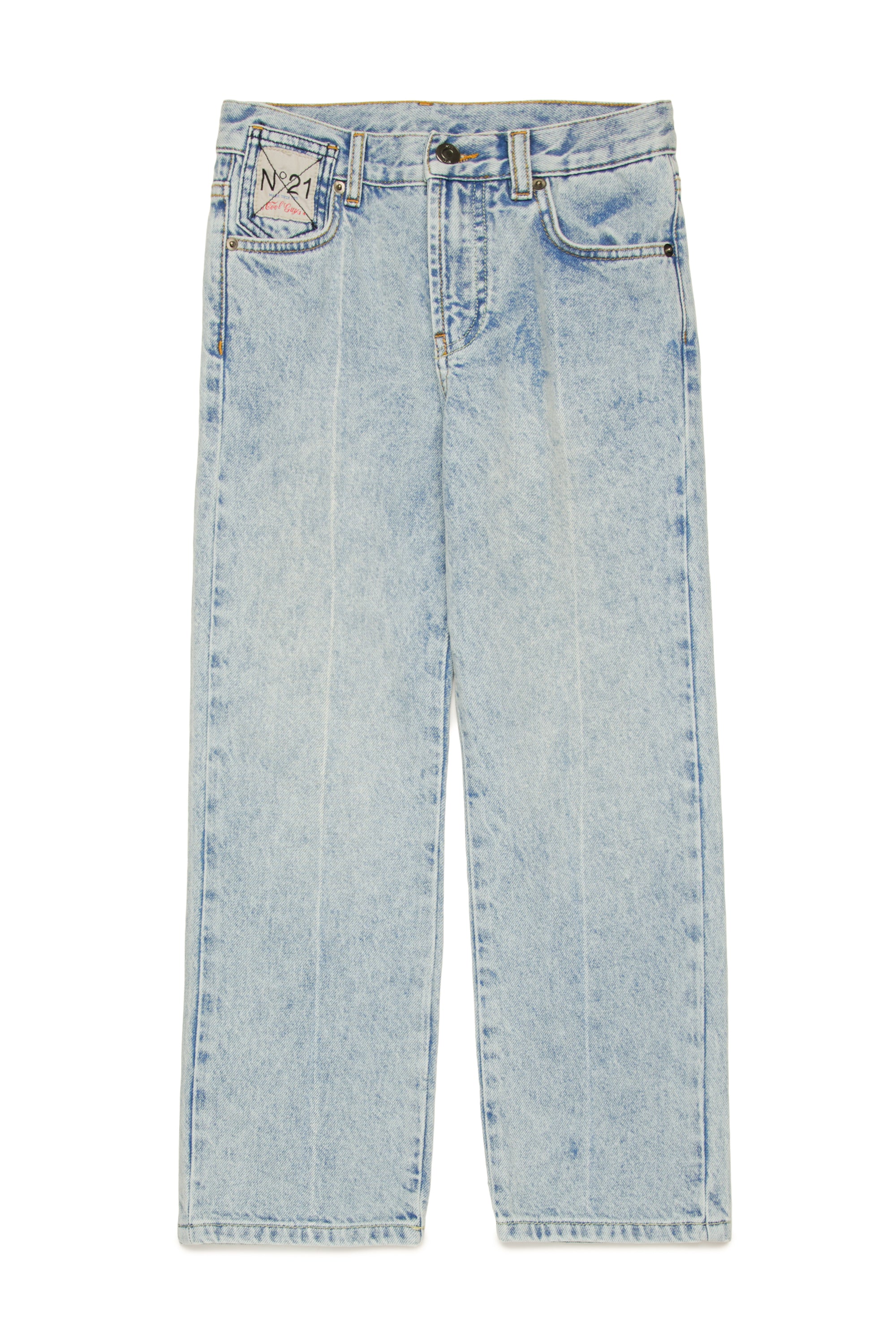 Logo-Appliqué Straight-Leg Jeans