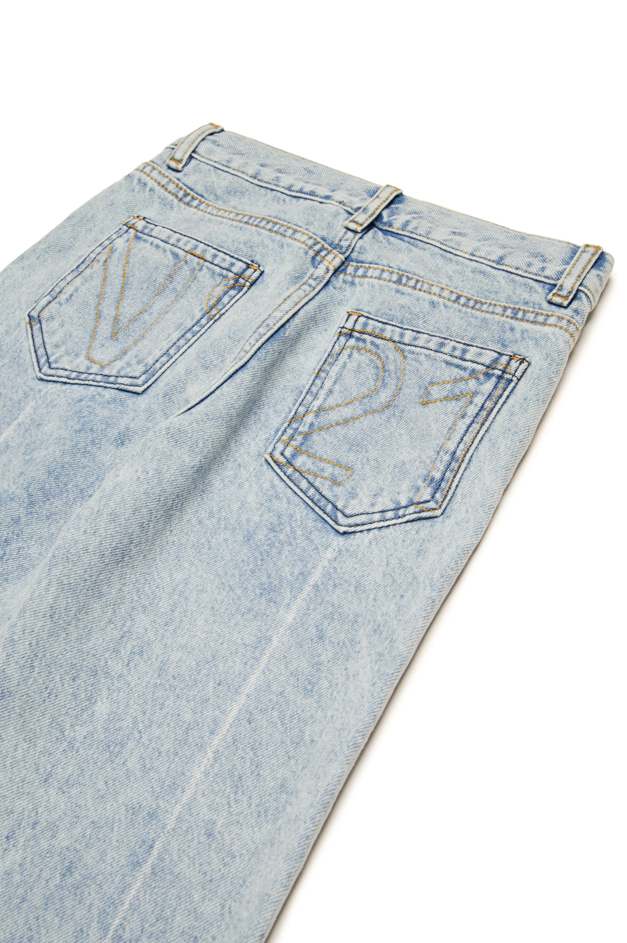 Jeans a Gamba Dritta con Logo