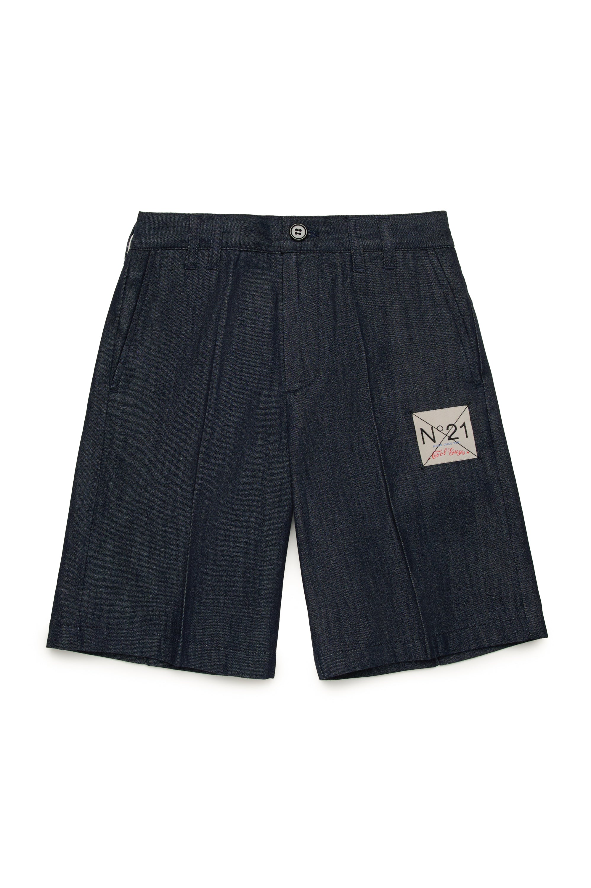 Shorts in Denim con Logo