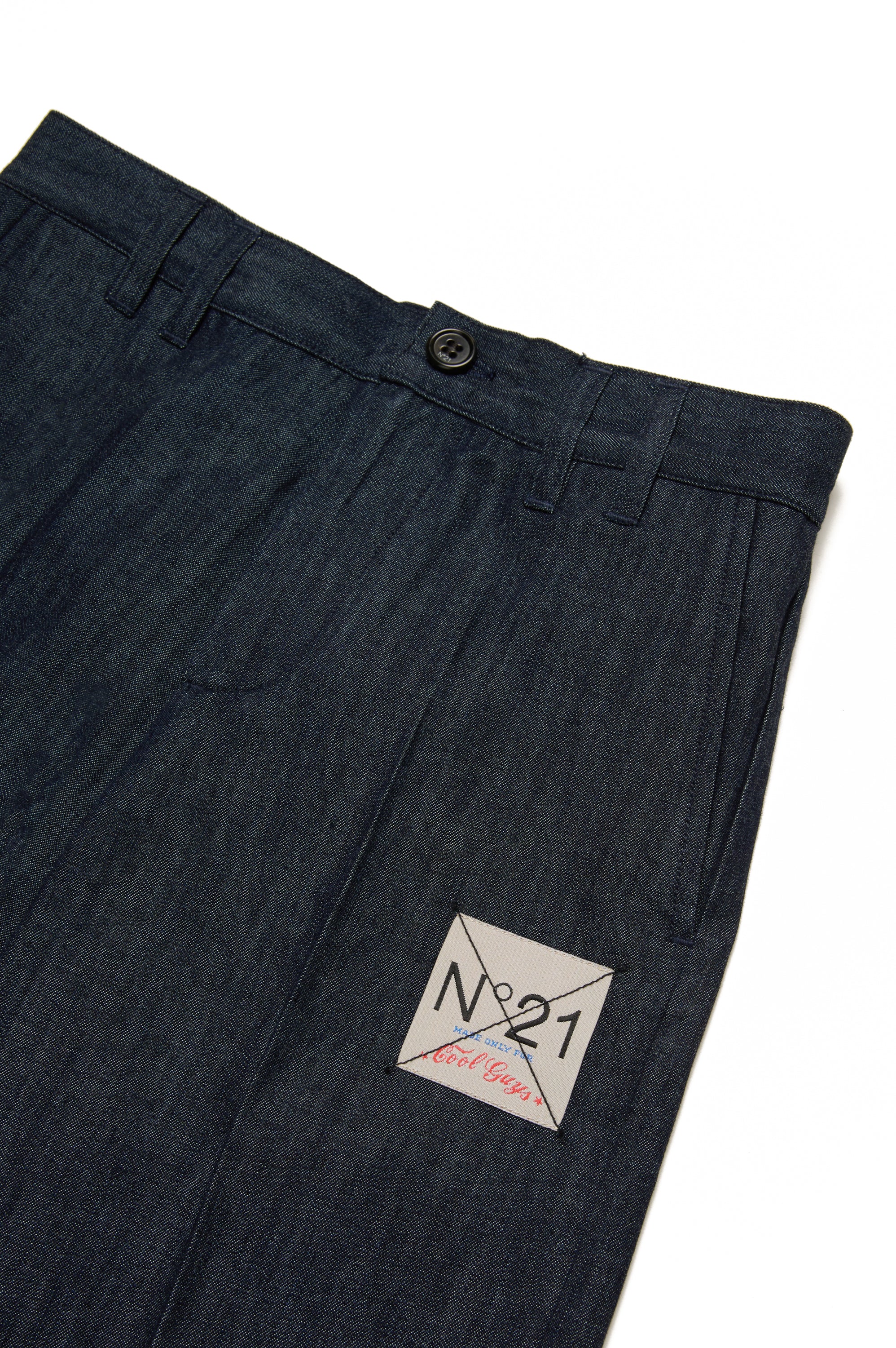 Shorts in Denim con Logo