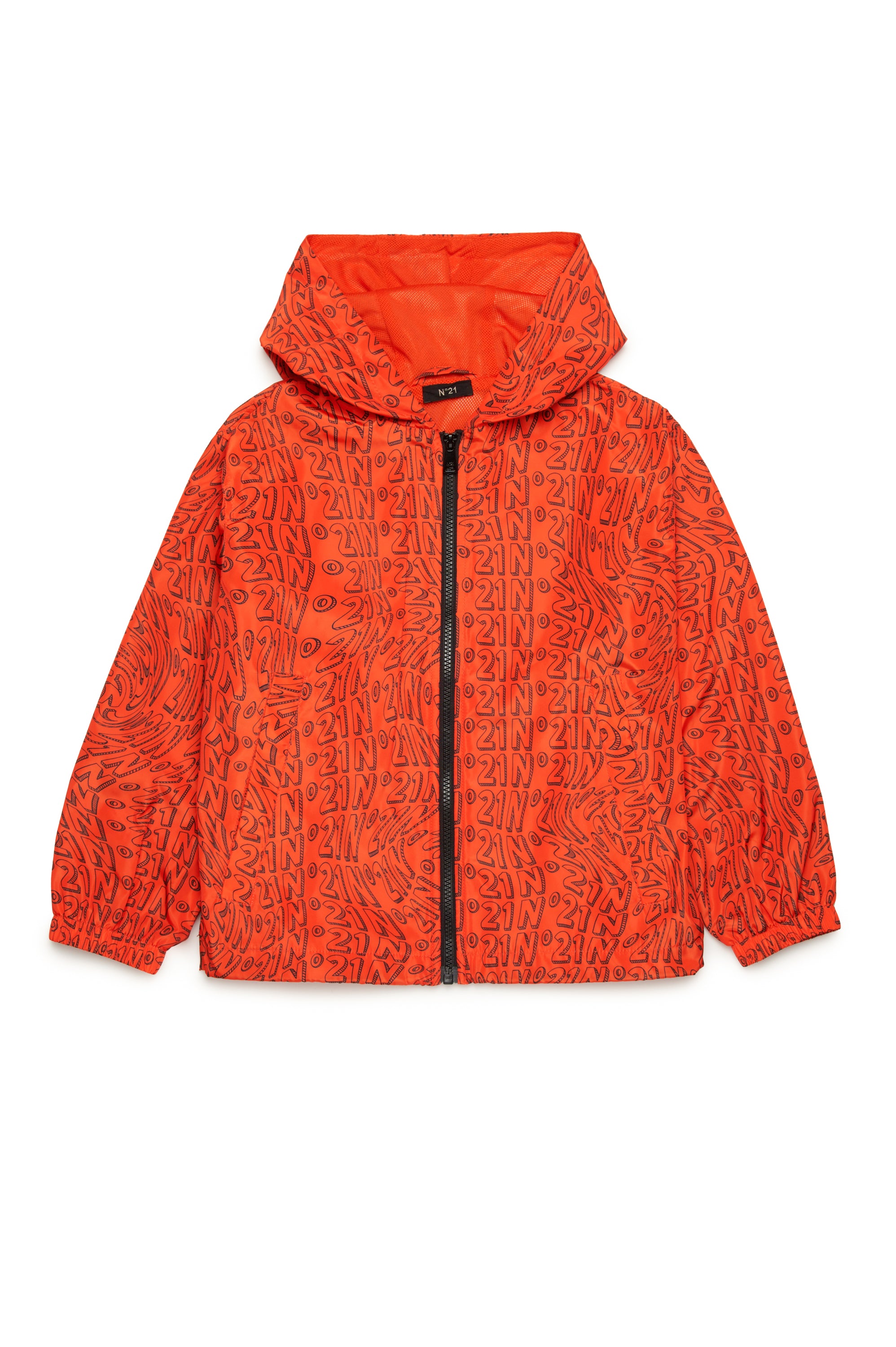 All Over Logo-Print Hooded Jacket