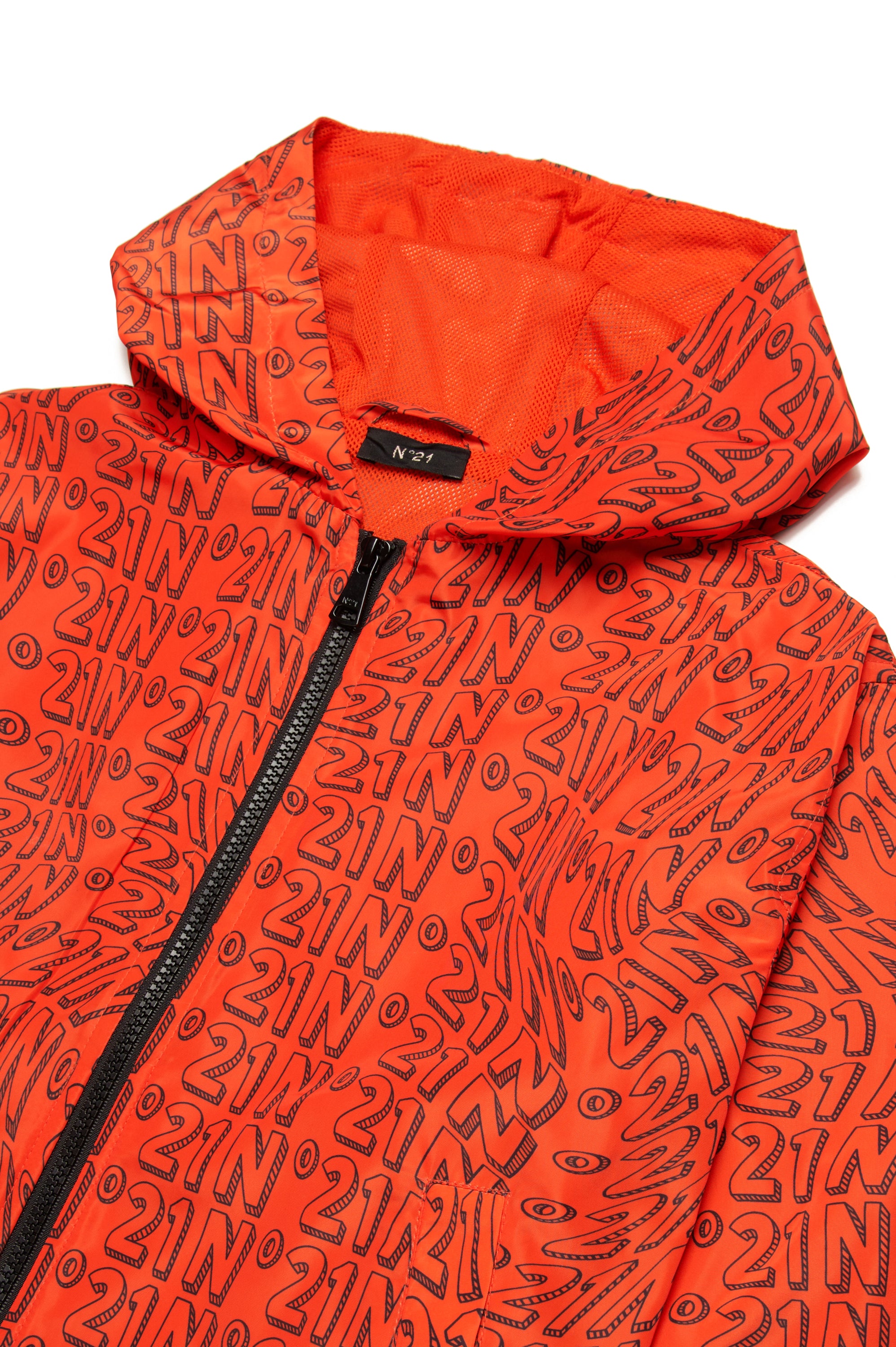 All Over Logo-Print Hooded Jacket